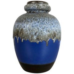 Grand vase en poterie lave grasse multicolore 286-42 fabriqué par Scheurich, 1970