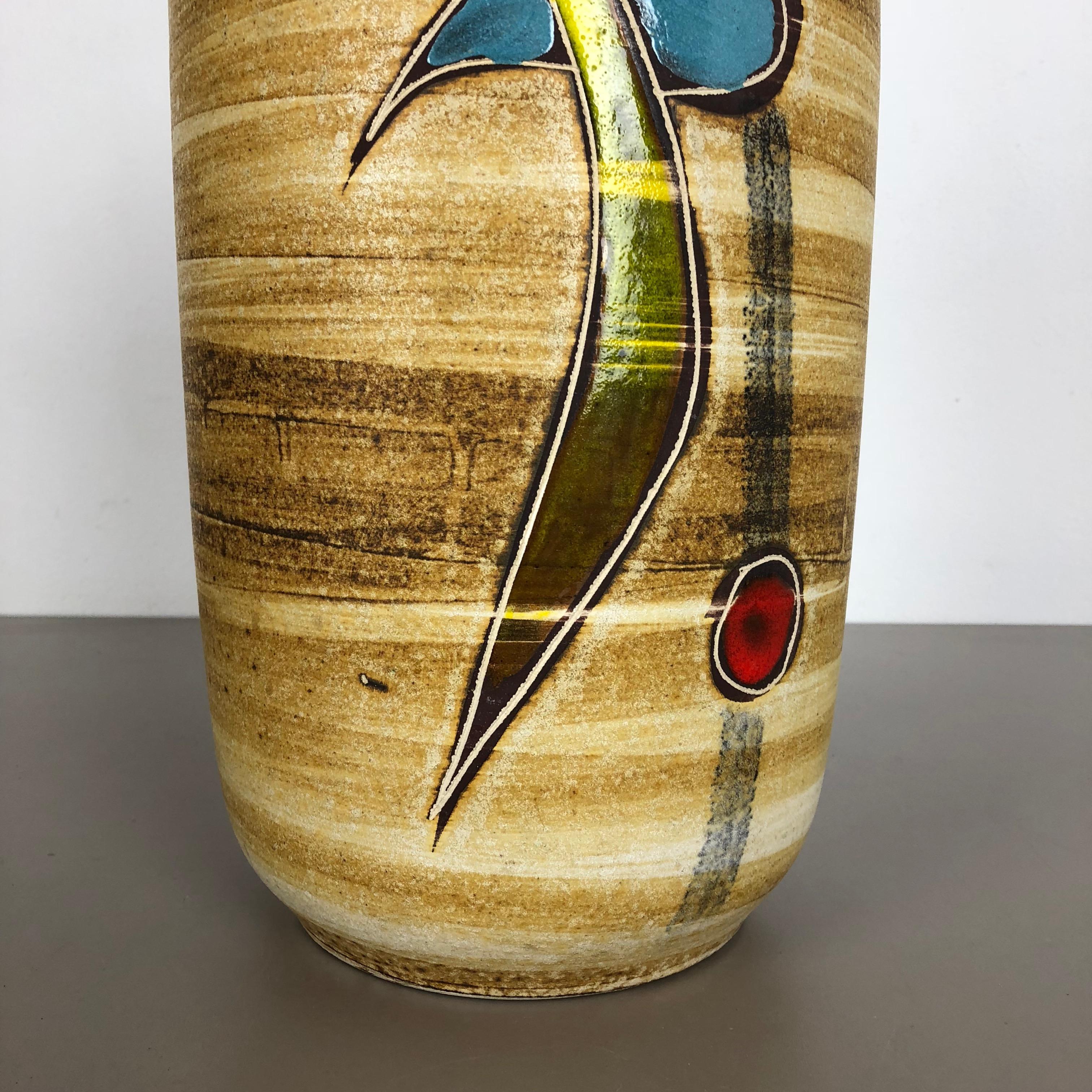 Mid-Century Modern Large Pottery Fat Lava Multicolor 546-40 Vase Made by Scheurich, 1960s For Sale