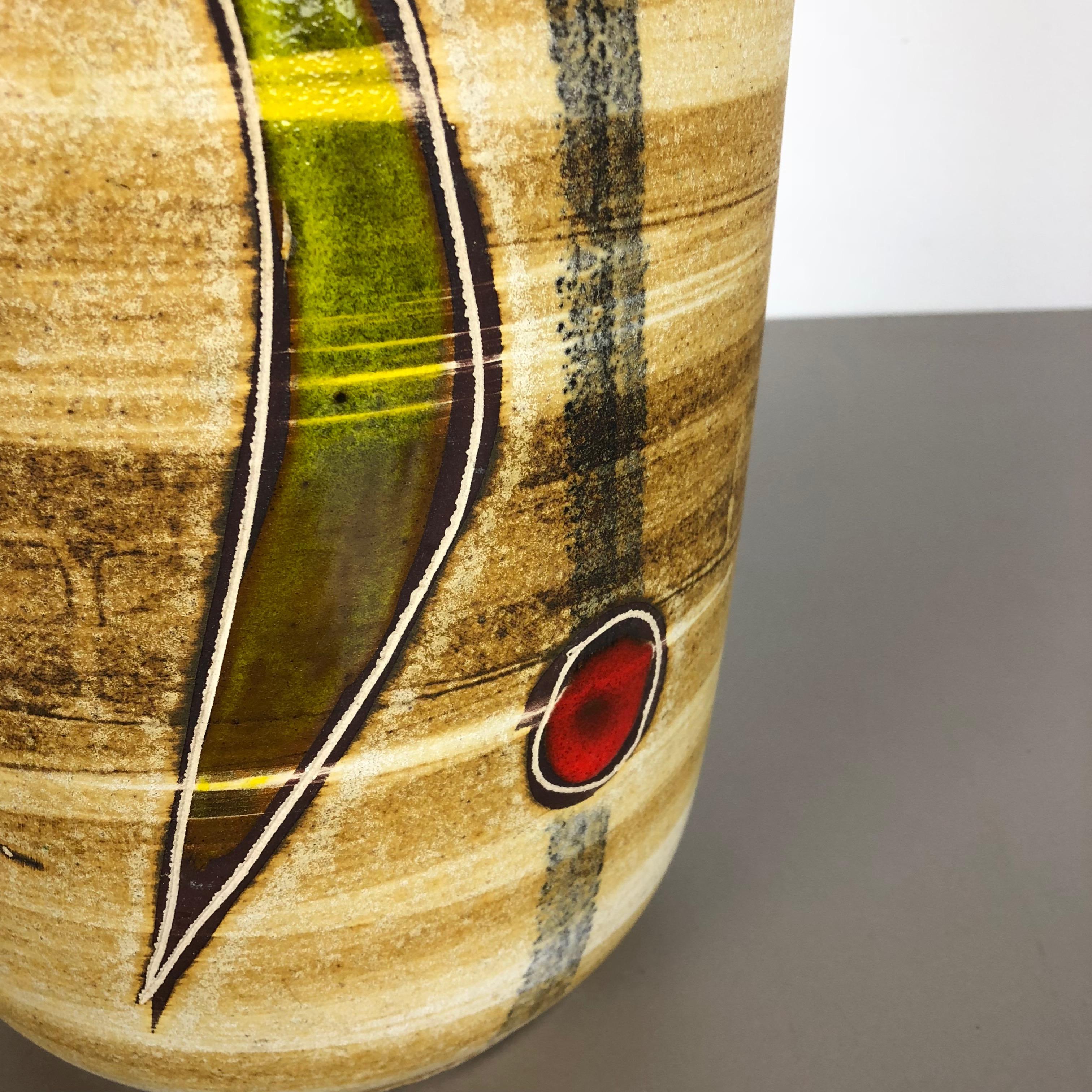Mid-Century Modern Large Pottery Fat Lava Multicolor 546-40 Vase Made by Scheurich, 1960s