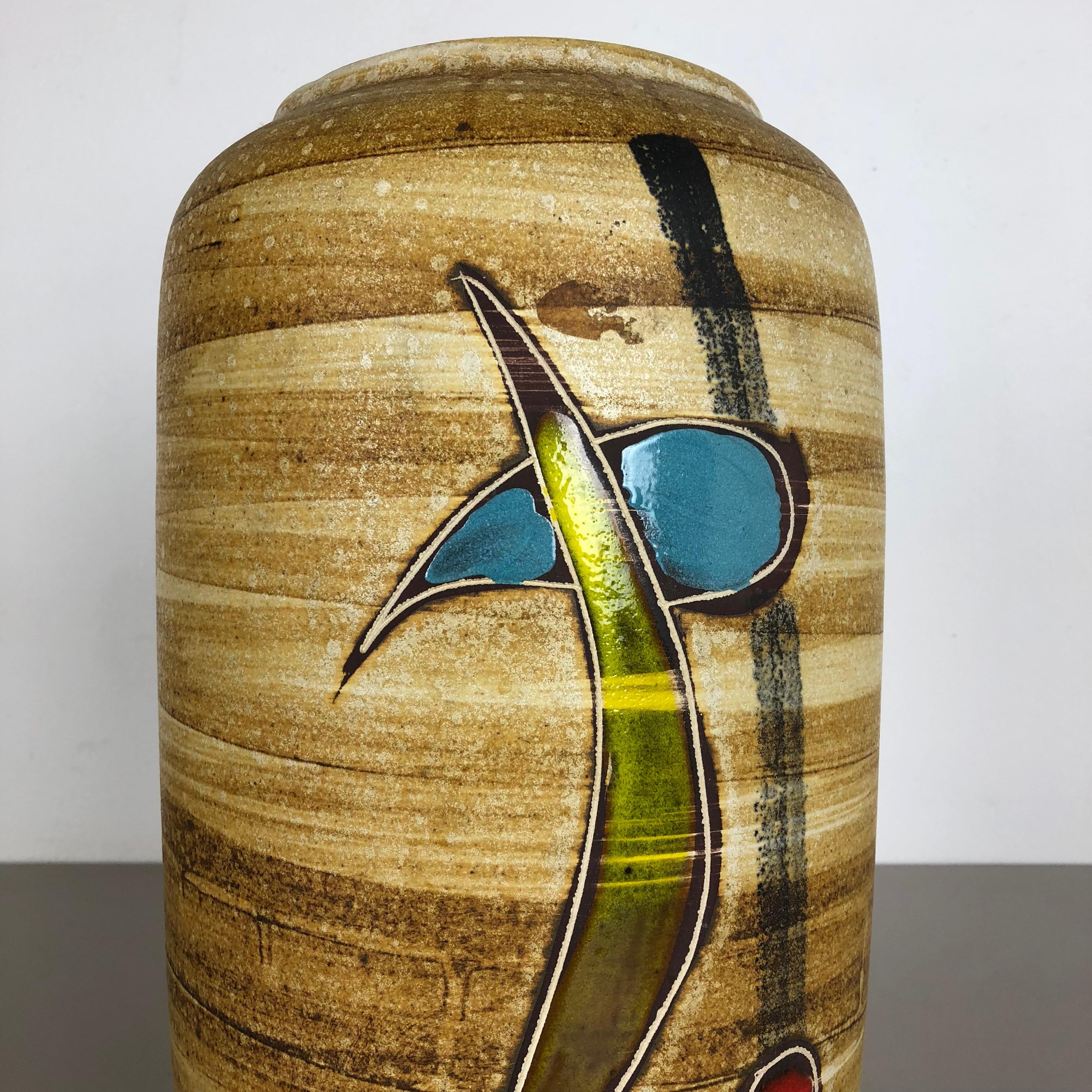 Ceramic Large Pottery Fat Lava Multicolor 546-40 Vase Made by Scheurich, 1960s For Sale