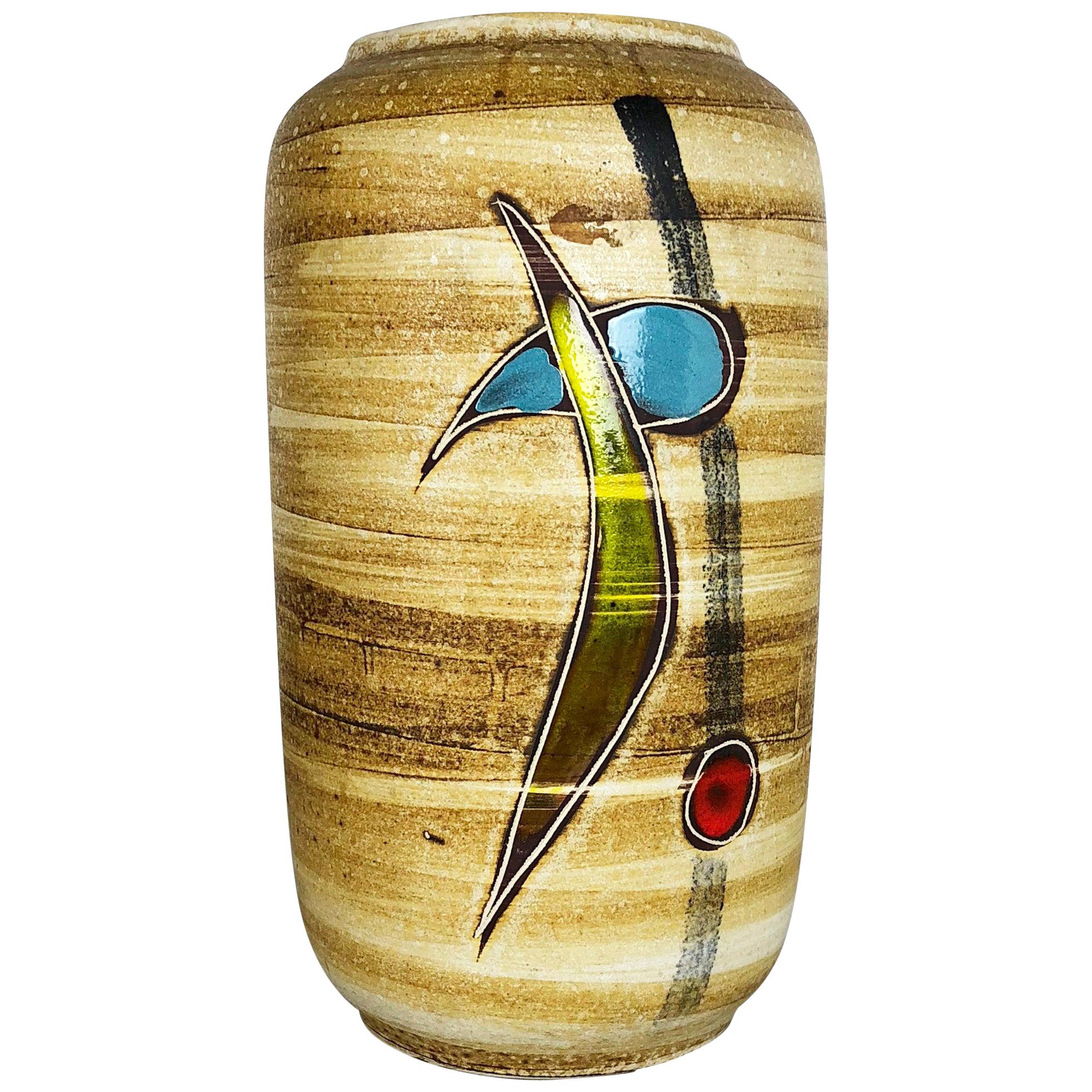 Grande vaso in ceramica Fat Lava Multicolor 546-40 realizzato da Scheurich, anni '60 in vendita