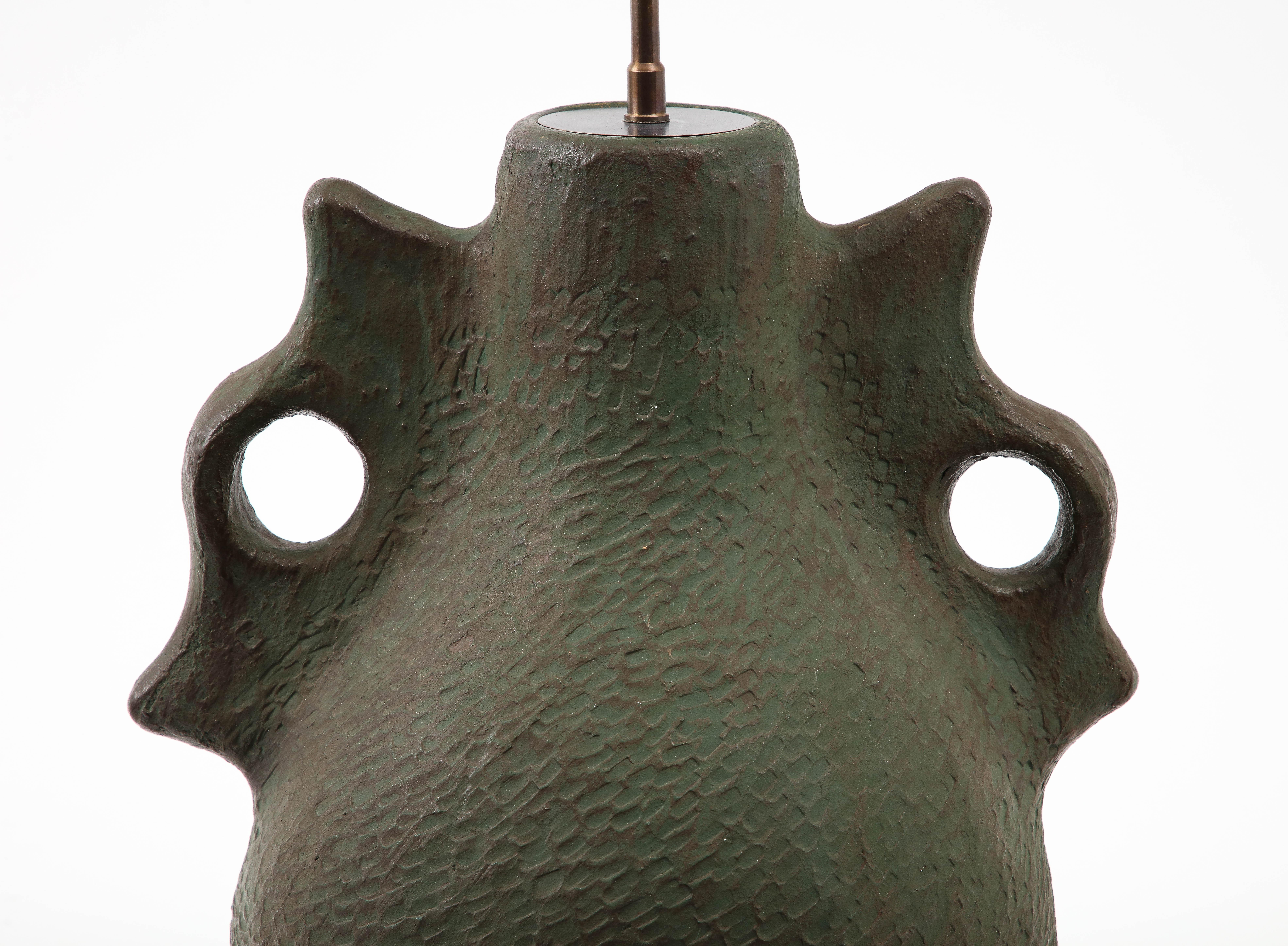 Grande lampe en poterie. France années 1960 en vente 3