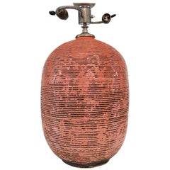 Grande lampe en poterie de Paris à la manière de Jean Besnard