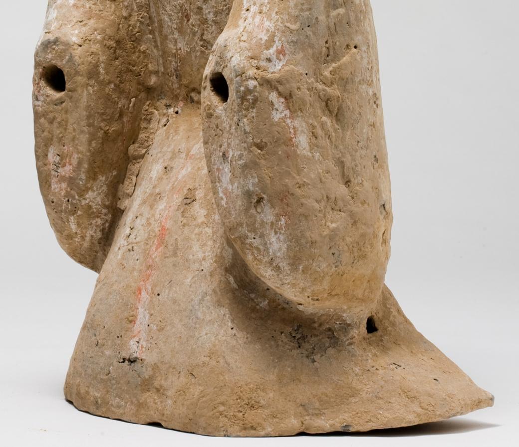 Large Pottery Standing Figure of Attendant, Han dynasty For Sale 1