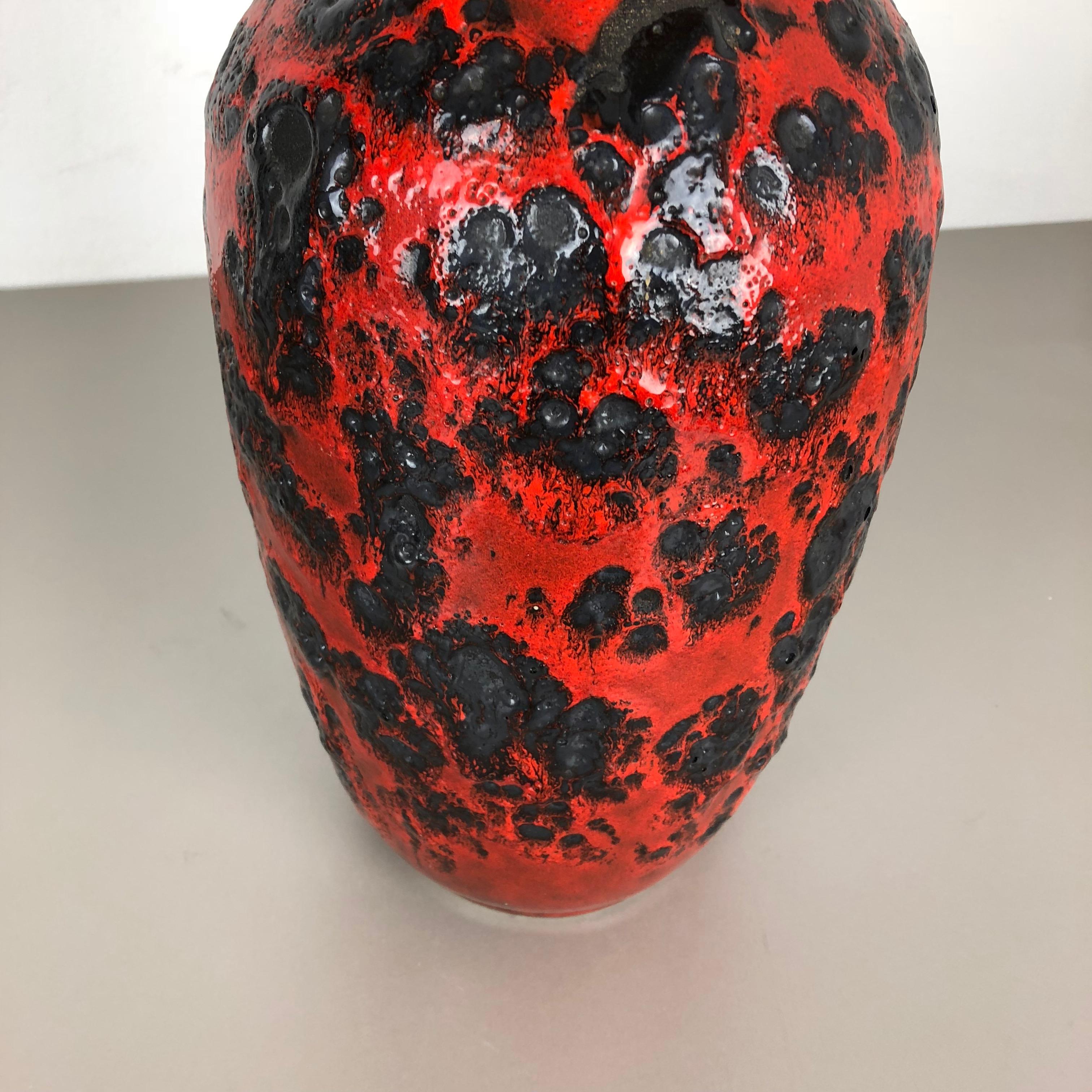 Large Pottery super color Fat Lava Multi-Color 239-41 Vase Scheurich WGP, 1970s 5