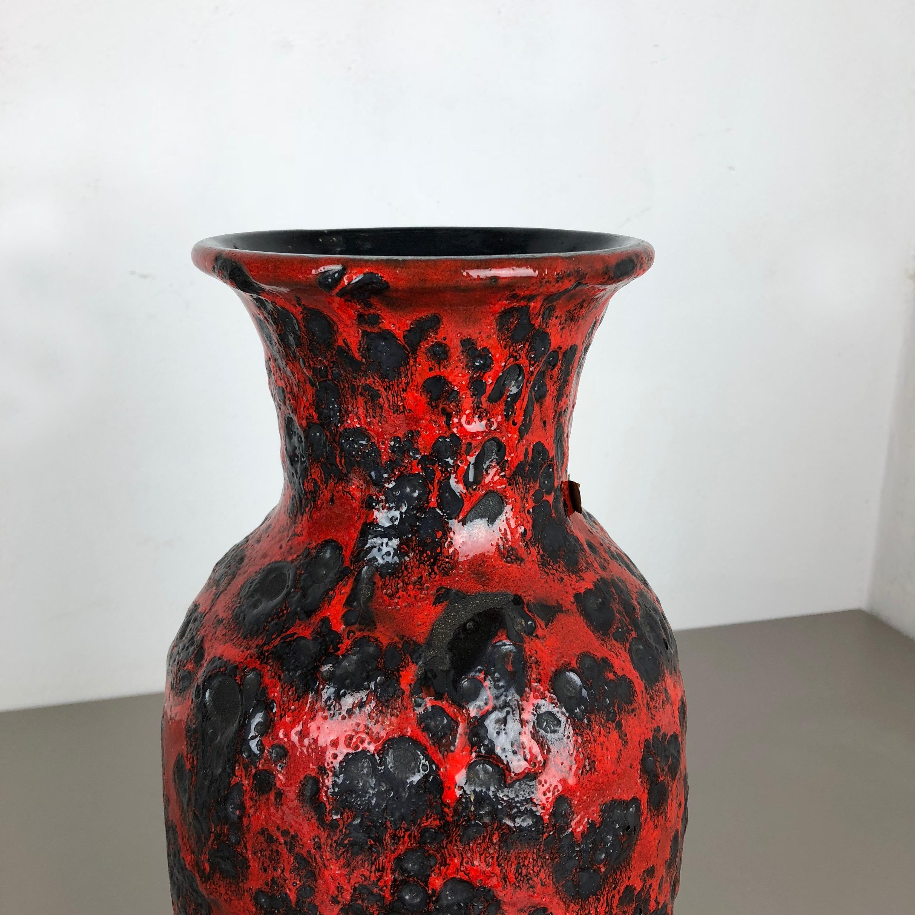 Large Pottery super color Fat Lava Multi-Color 239-41 Vase Scheurich WGP, 1970s 1