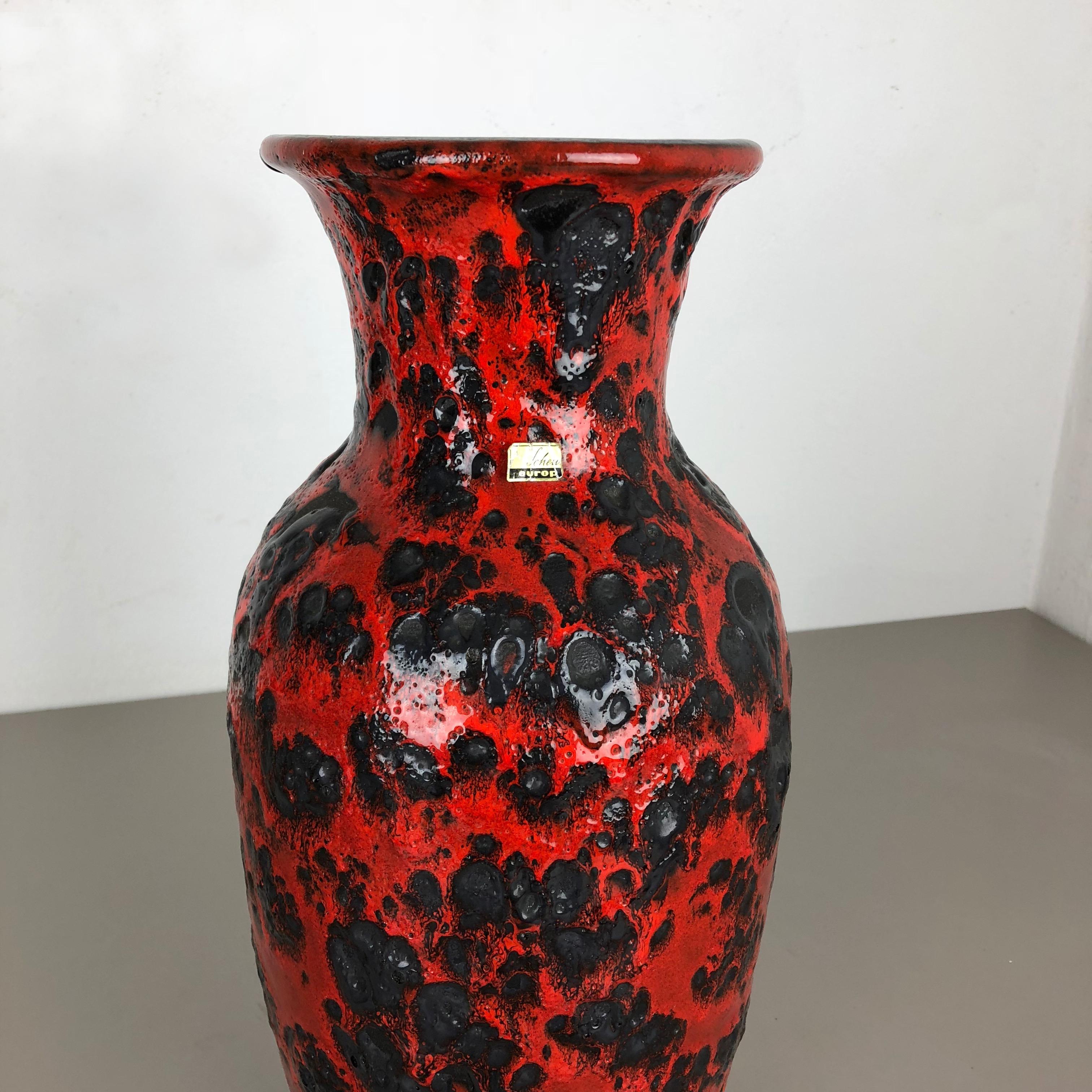 Large Pottery super color Fat Lava Multi-Color 239-41 Vase Scheurich WGP, 1970s 2