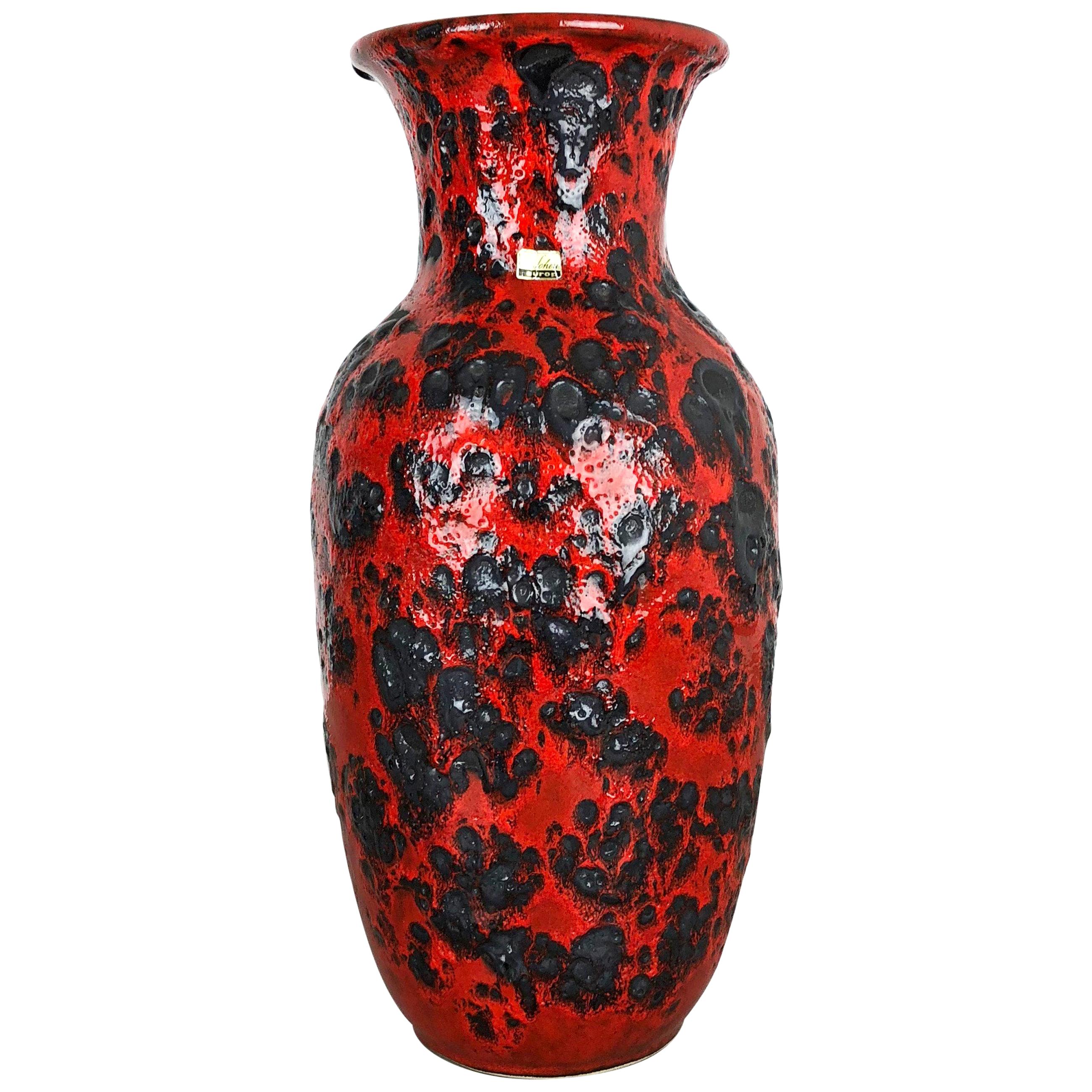 Grande vaso di ceramica Super Color Fat Lava Multi-Color 239-41 Scheurich WGP, anni '70