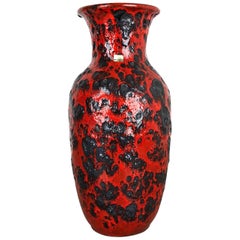 Große Keramik Super Color Fat Lava Mehrfarbige 239-41 Vase Scheurich WGP, 1970er Jahre