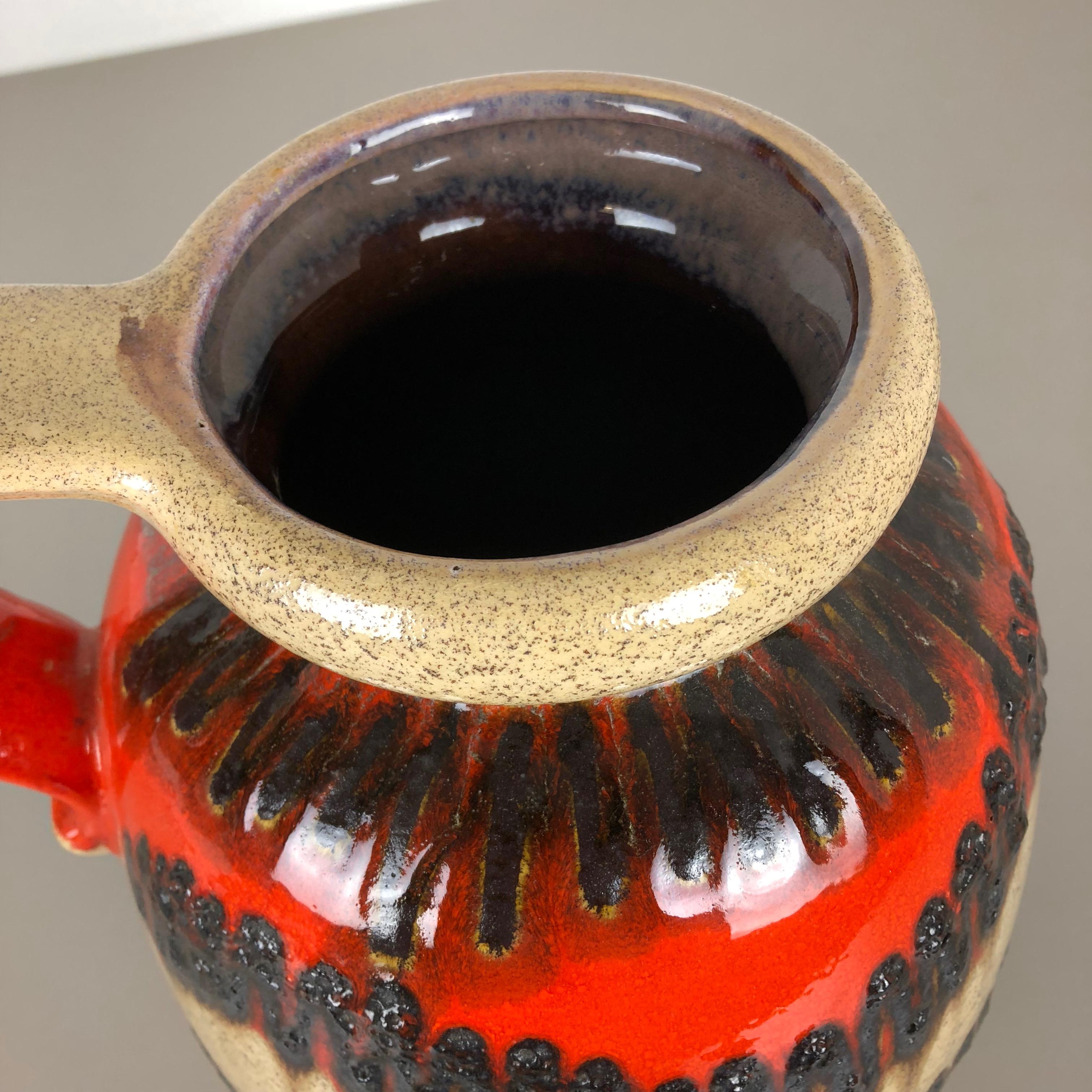 Large Pottery Super Color Fat Lava Multi-Color 484-30 Vase Scheurich WGP, 1970s 4