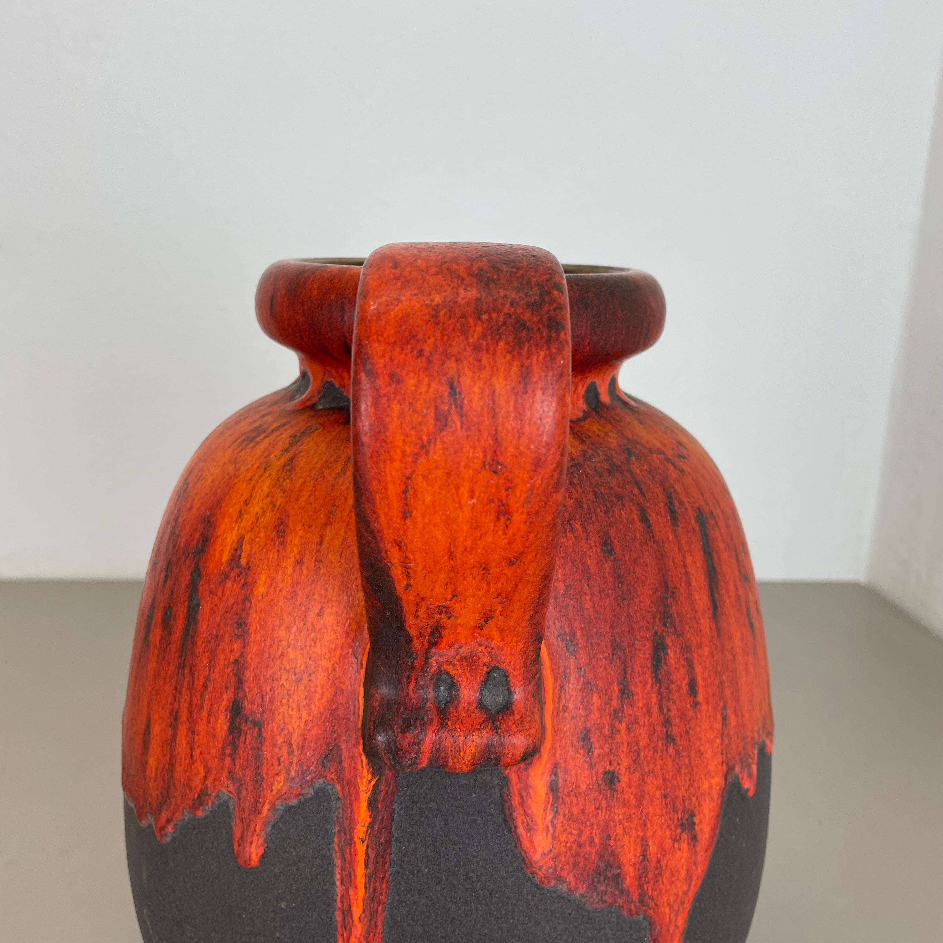 Large Pottery Super Color Fat Lava Multi-Color 484-30 Vase Scheurich WGP, 1970s For Sale 4