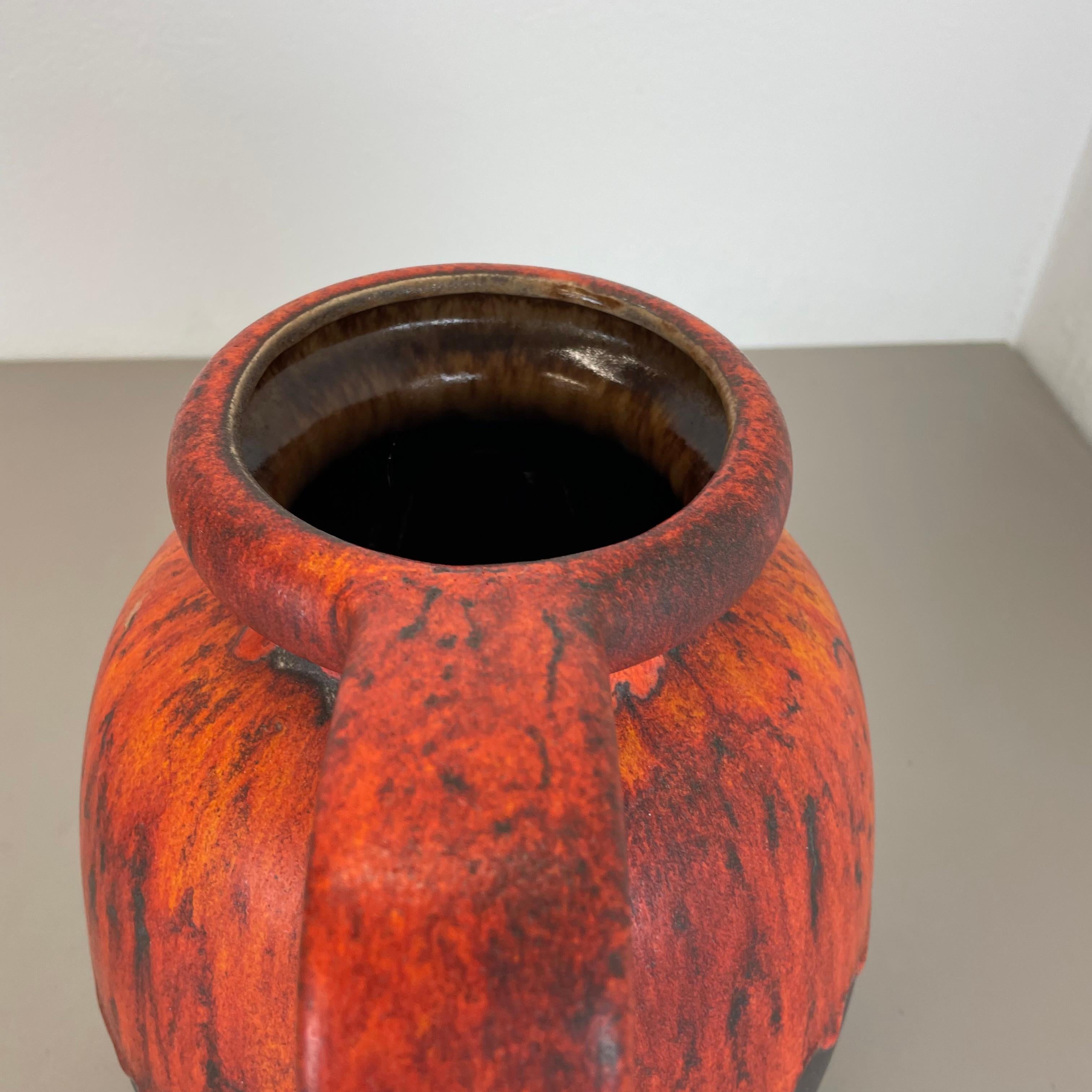 Large Pottery Super Color Fat Lava Multi-Color 484-30 Vase Scheurich WGP, 1970s For Sale 5