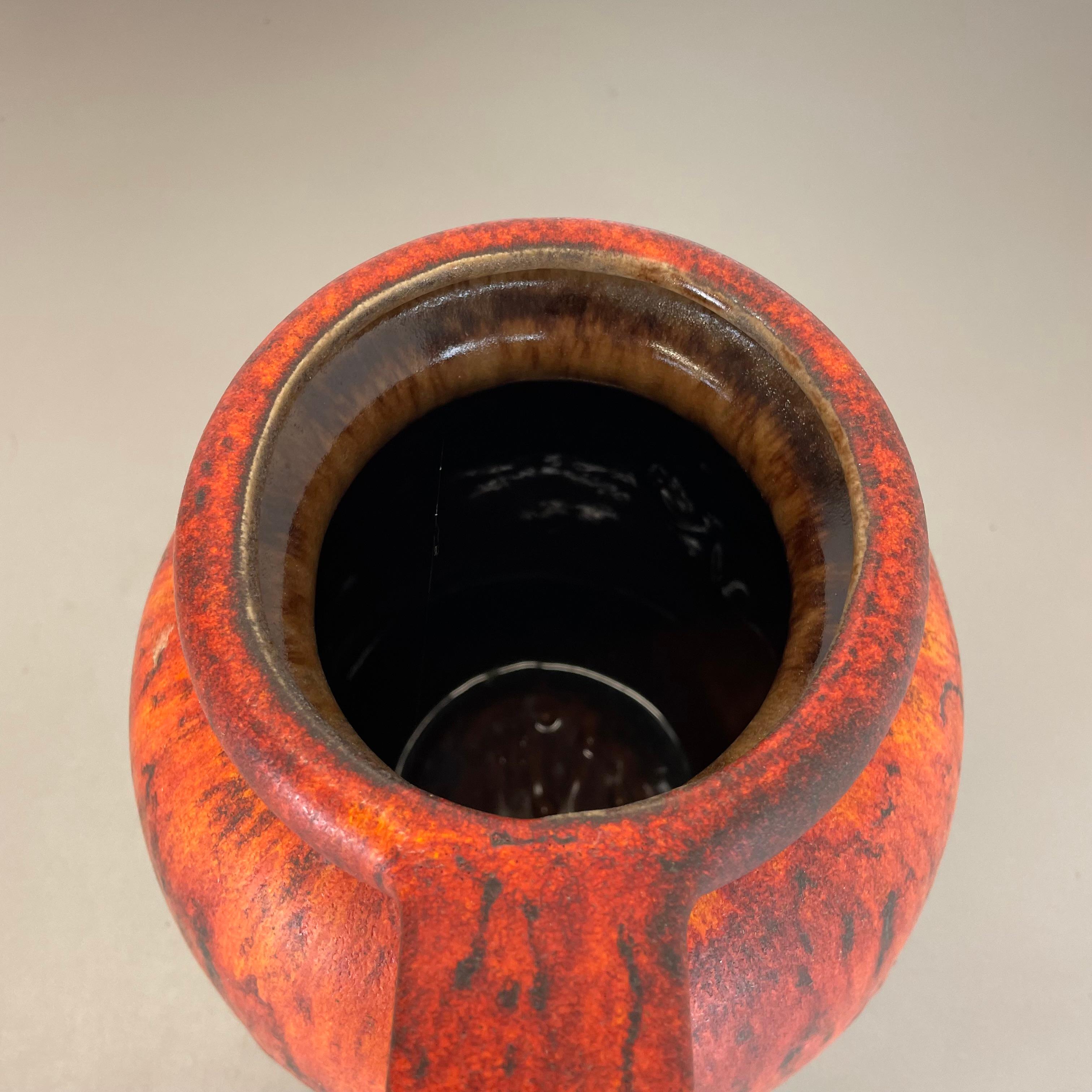 Large Pottery Super Color Fat Lava Multi-Color 484-30 Vase Scheurich WGP, 1970s For Sale 6