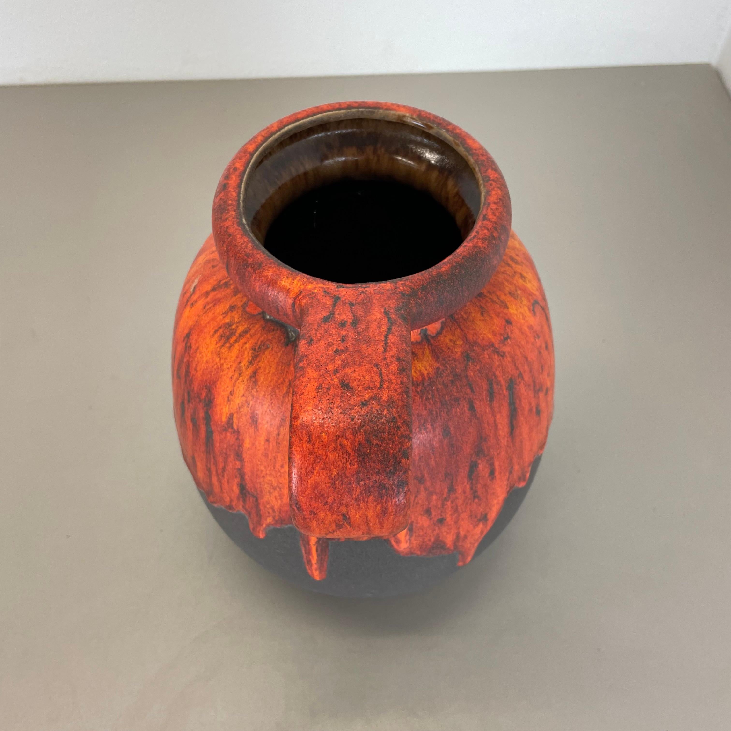 Large Pottery Super Color Fat Lava Multi-Color 484-30 Vase Scheurich WGP, 1970s For Sale 7