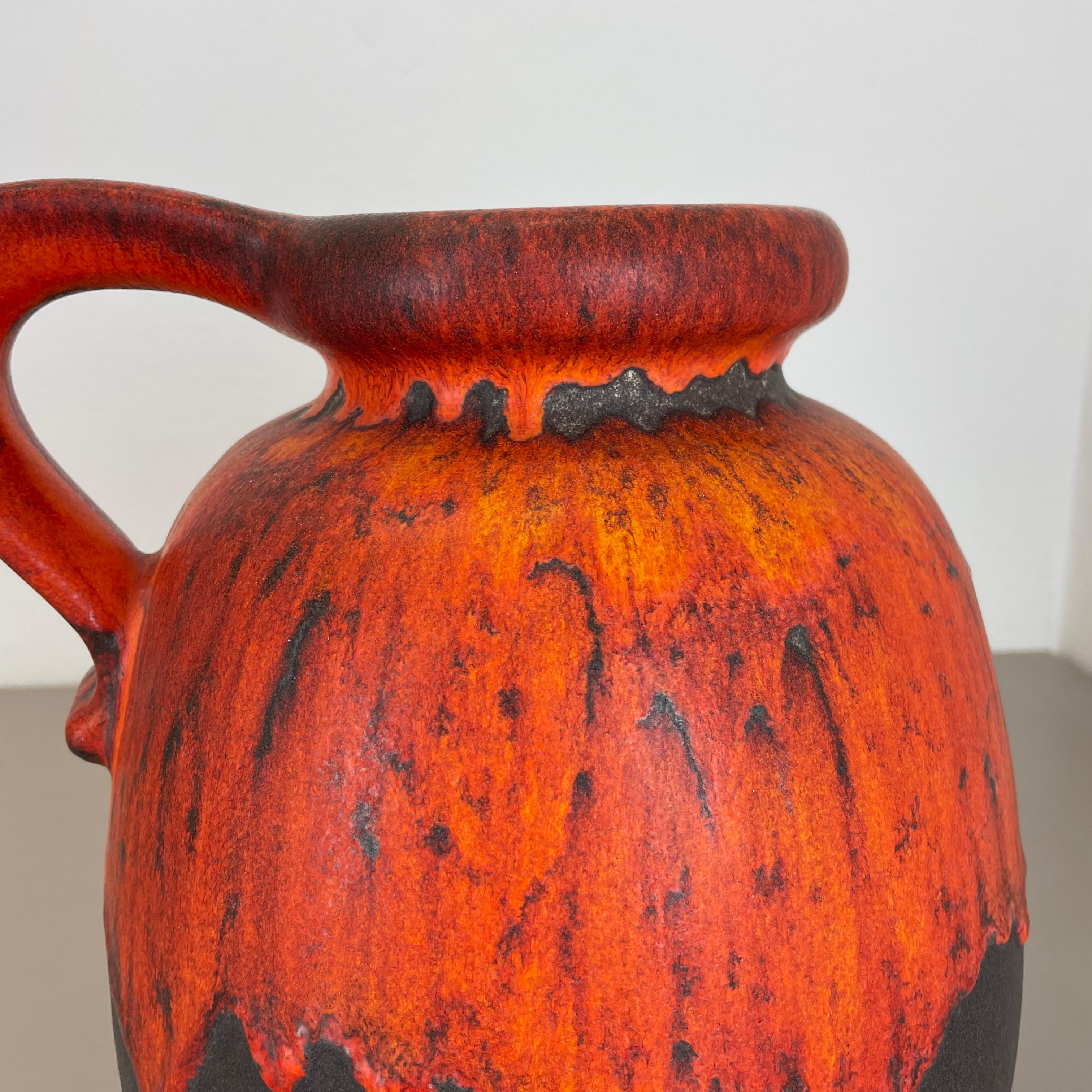 Large Pottery Super Color Fat Lava Multi-Color 484-30 Vase Scheurich WGP, 1970s For Sale 9
