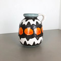 Large Pottery Super Color Fat Lava Multi-Color 484-30 Vase Scheurich WGP, 1970s