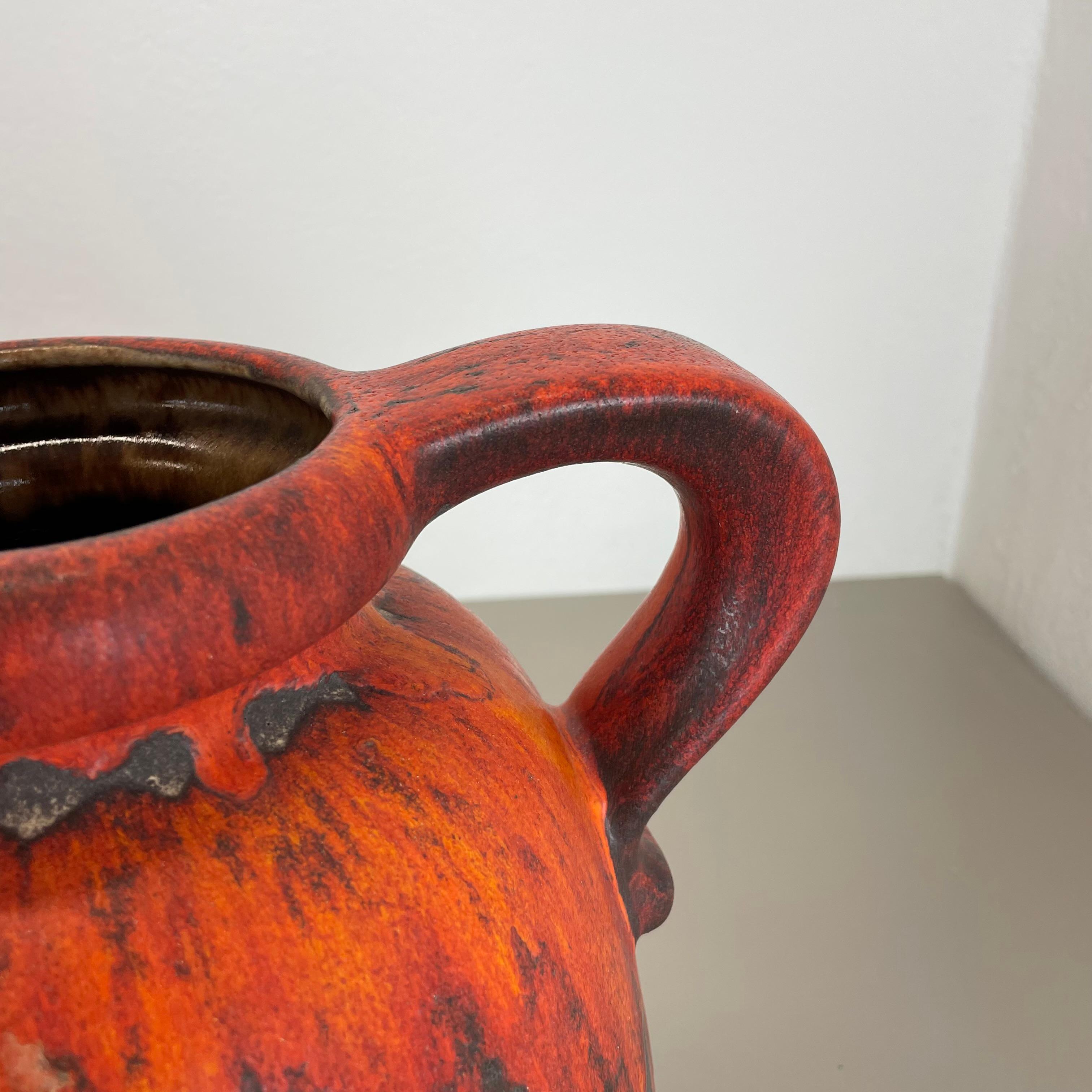 Ceramic Large Pottery Super Color Fat Lava Multi-Color 484-30 Vase Scheurich WGP, 1970s For Sale