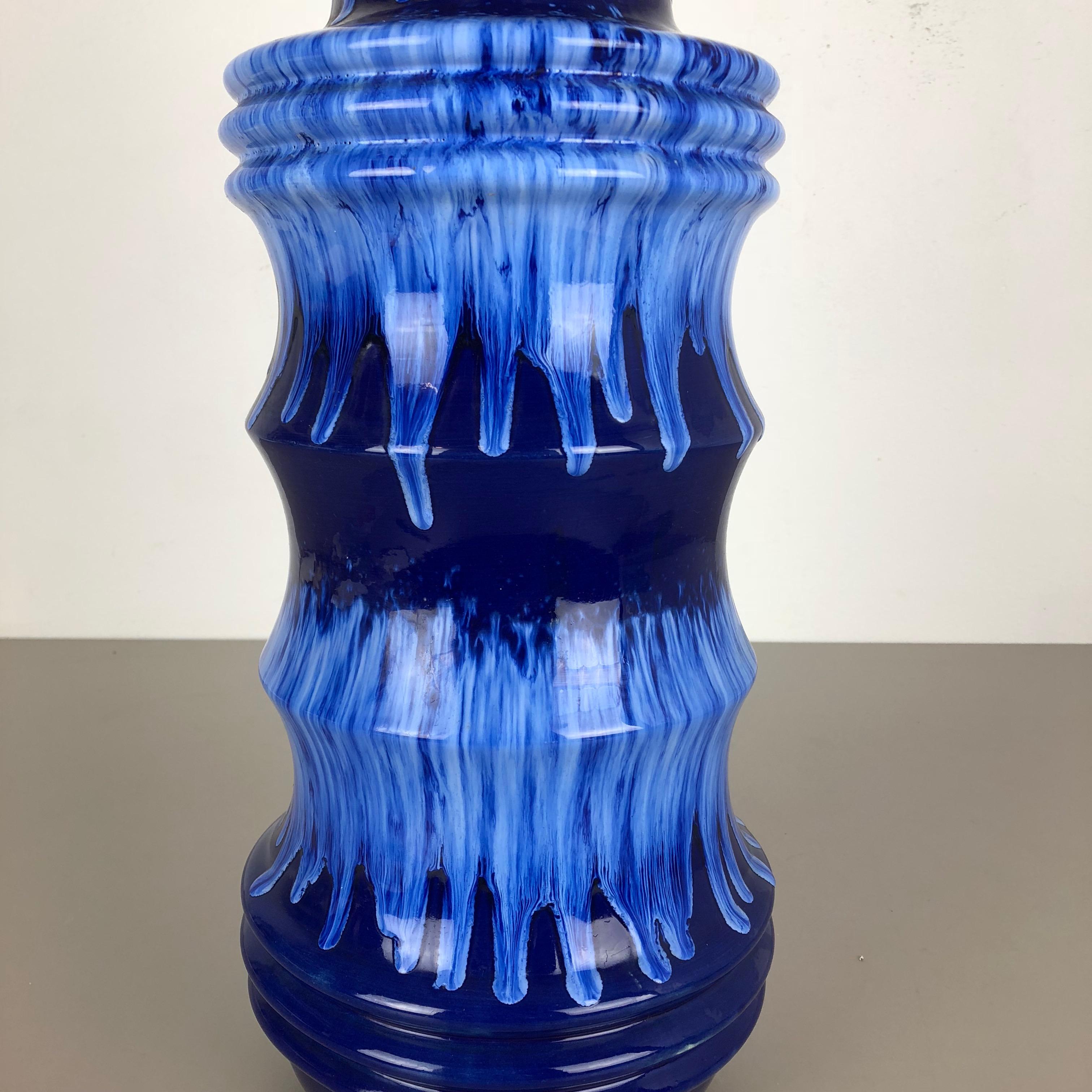 Ceramic Large Pottery Super Fat Lava Multi-Color 266-53 Vase Scheurich WGP, 1970s For Sale