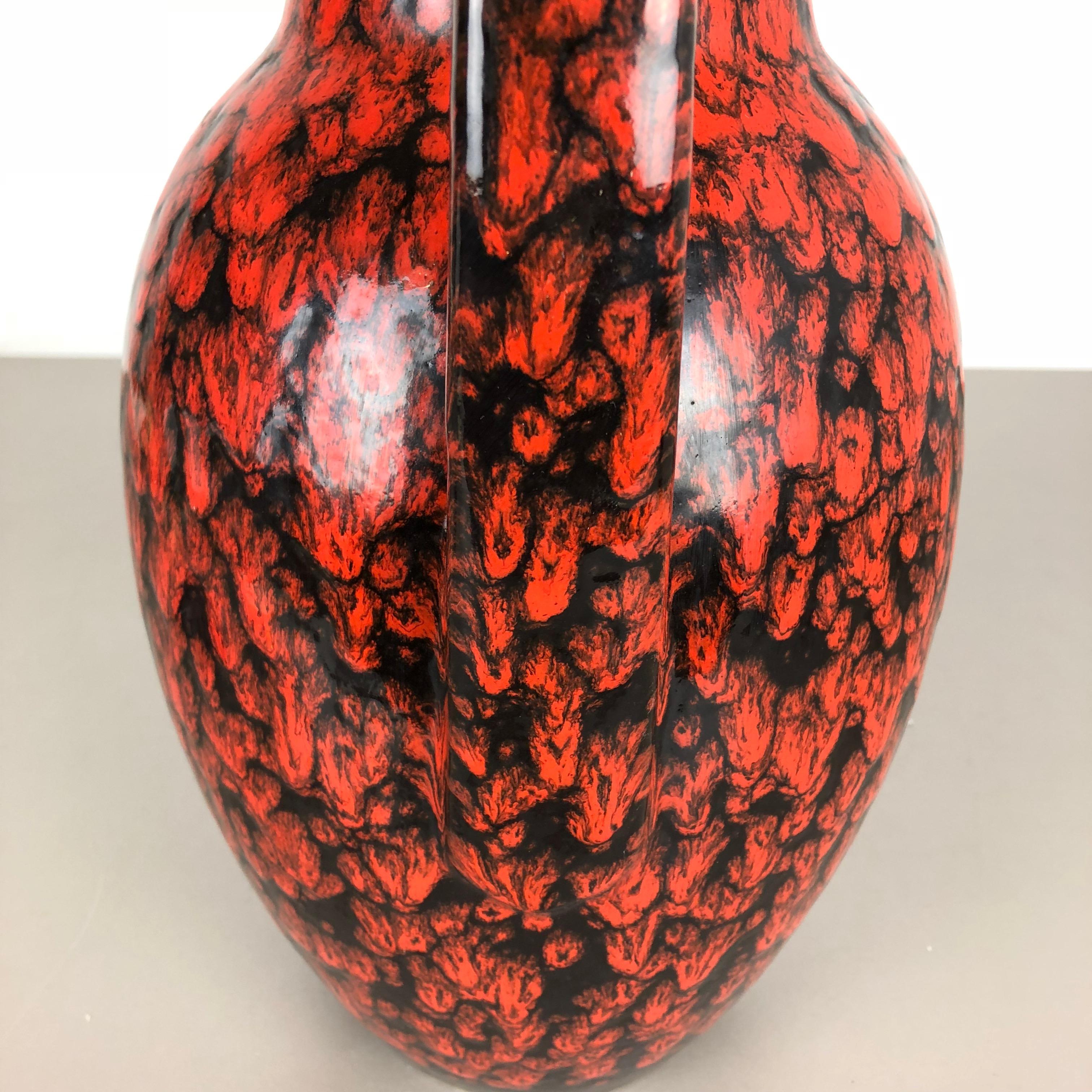 Large Pottery Super Fat Lava Multi-Color 270-38 Vase Made by Scheurich, 1970s 3
