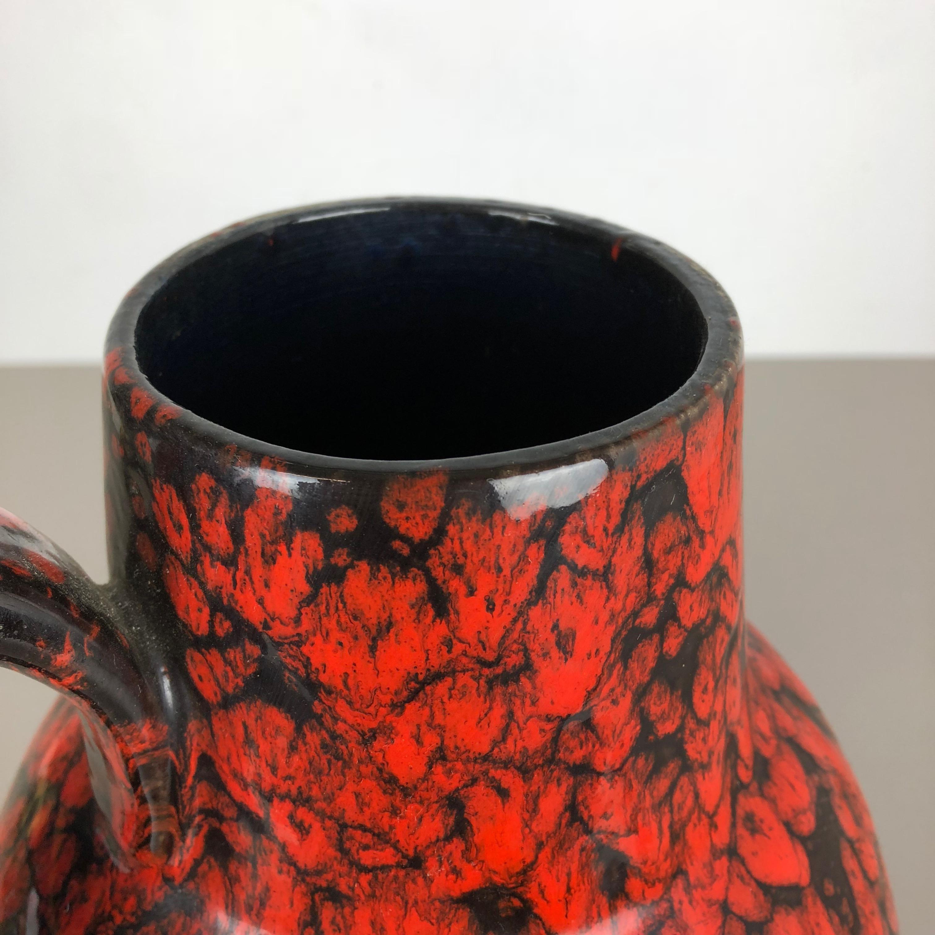 Large Pottery Super Fat Lava Multi-Color 270-38 Vase Made by Scheurich, 1970s 4