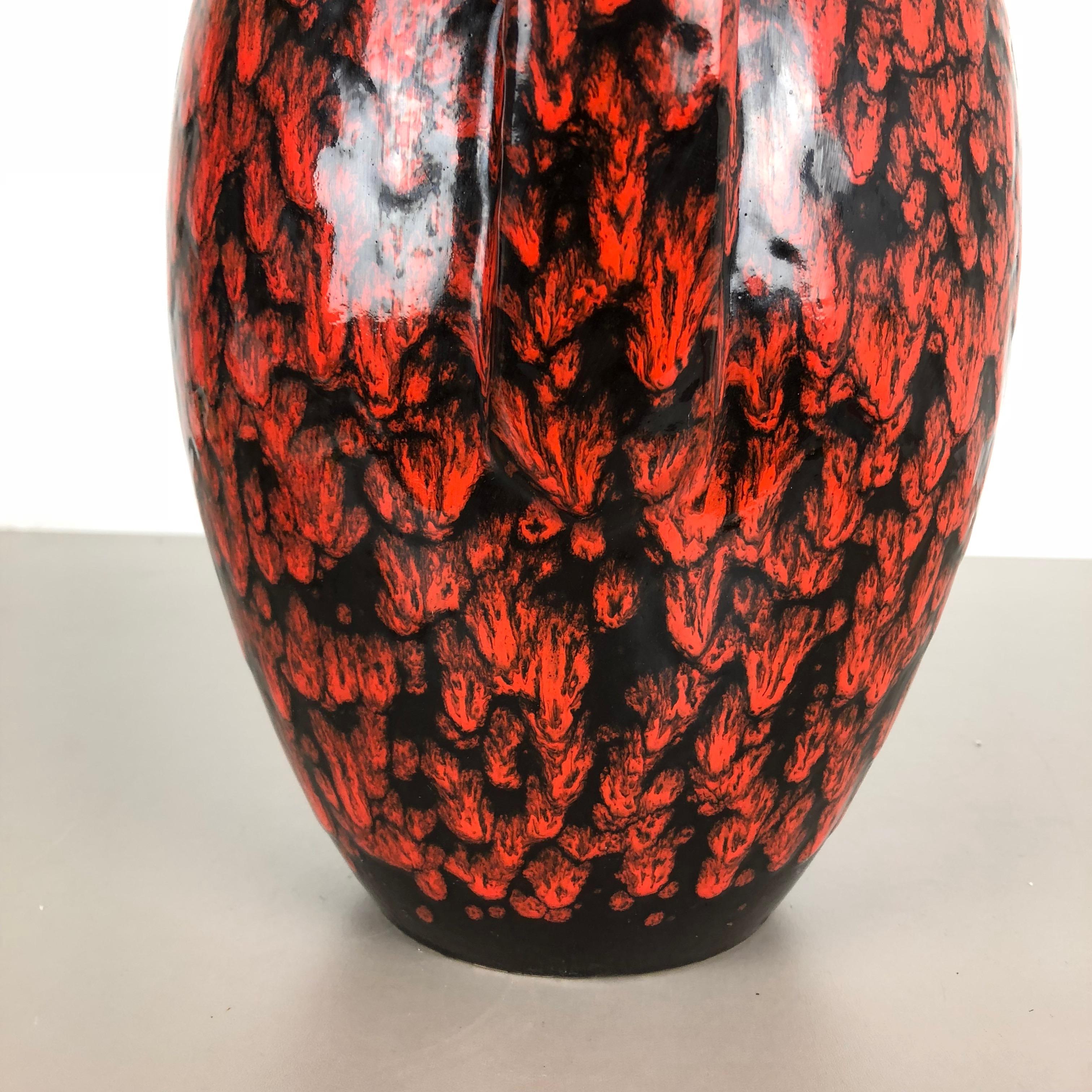 Large Pottery Super Fat Lava Multi-Color 270-38 Vase Made by Scheurich, 1970s 5