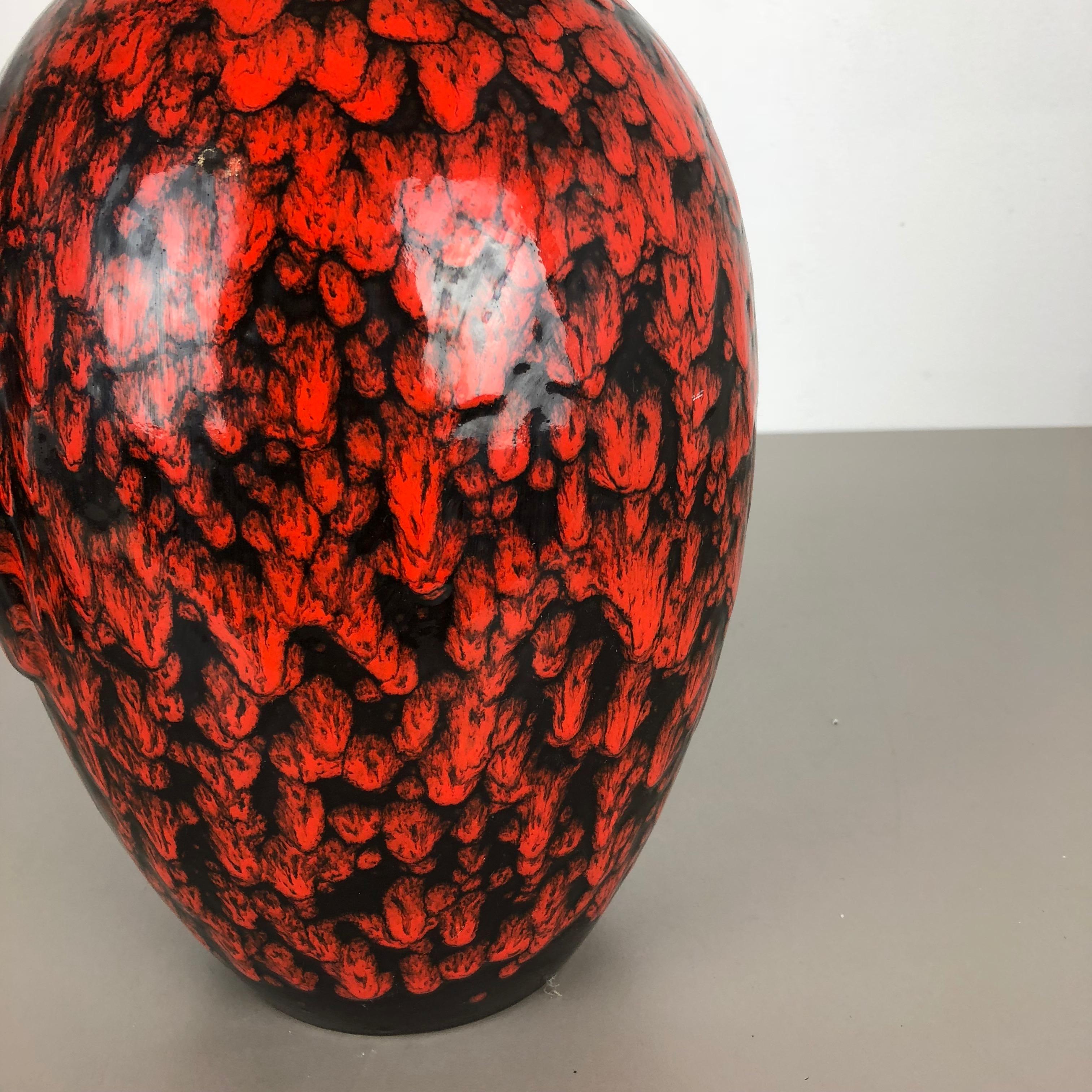 Large Pottery Super Fat Lava Multi-Color 270-38 Vase Made by Scheurich, 1970s 6