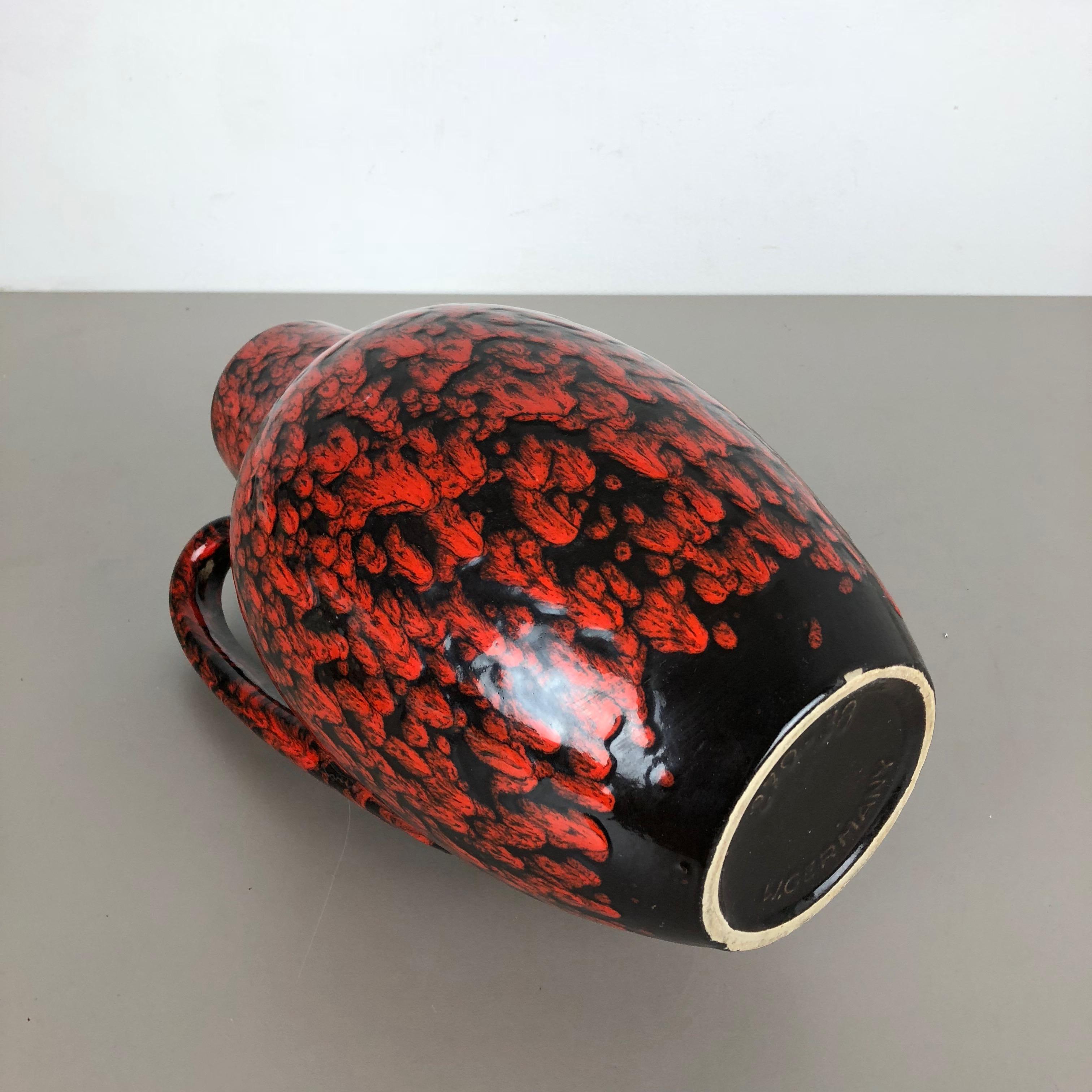 Large Pottery Super Fat Lava Multi-Color 270-38 Vase Made by Scheurich, 1970s 7