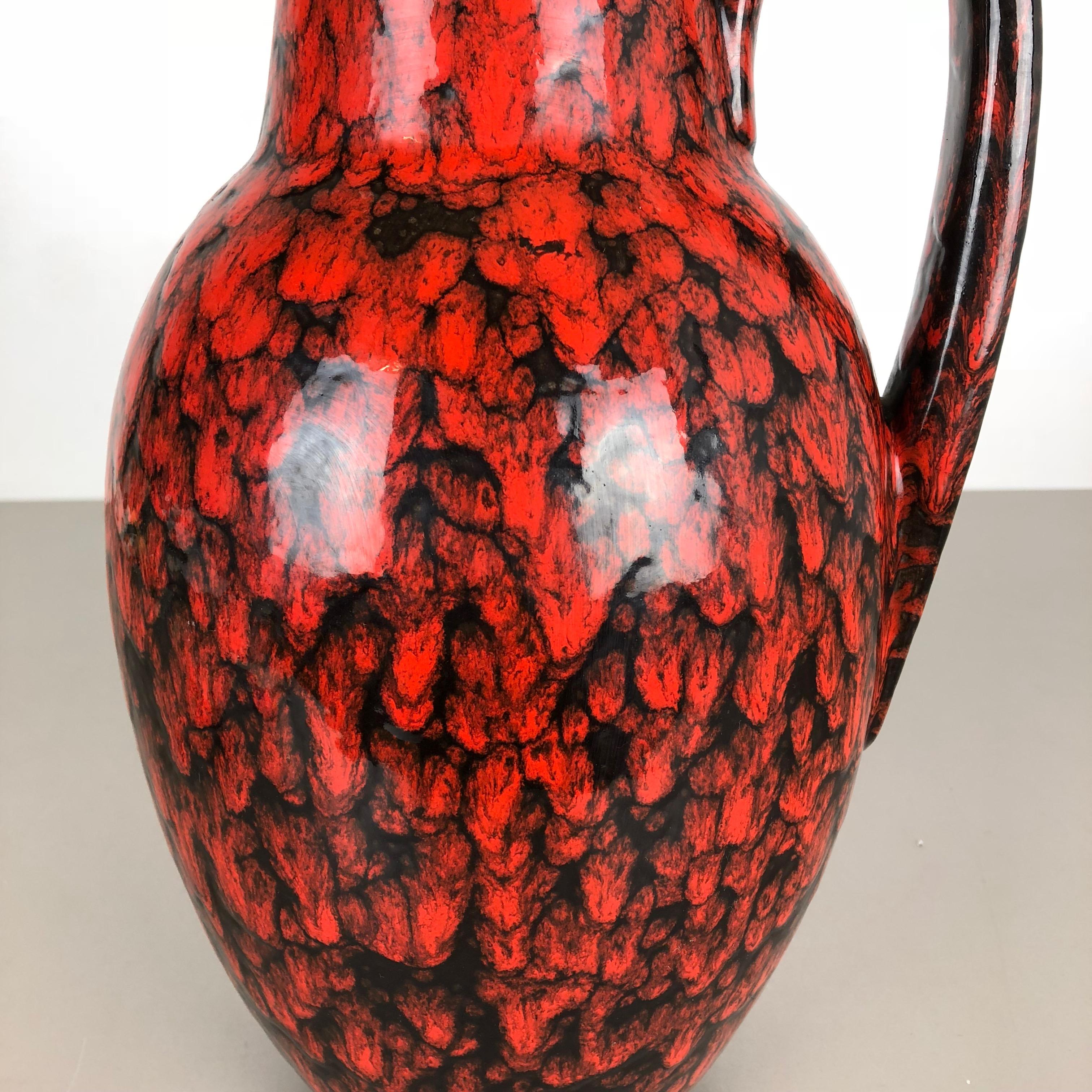 Large Pottery Super Fat Lava Multi-Color 270-38 Vase Made by Scheurich, 1970s In Good Condition In Kirchlengern, DE