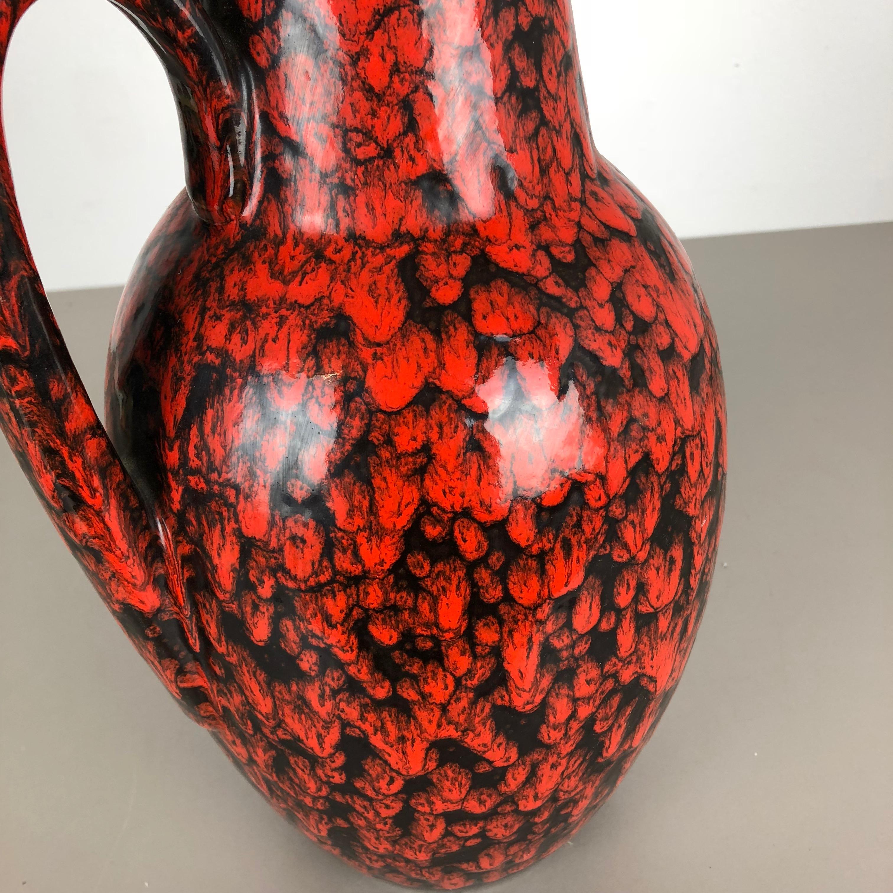 Large Pottery Super Fat Lava Multi-Color 270-38 Vase Made by Scheurich, 1970s 1
