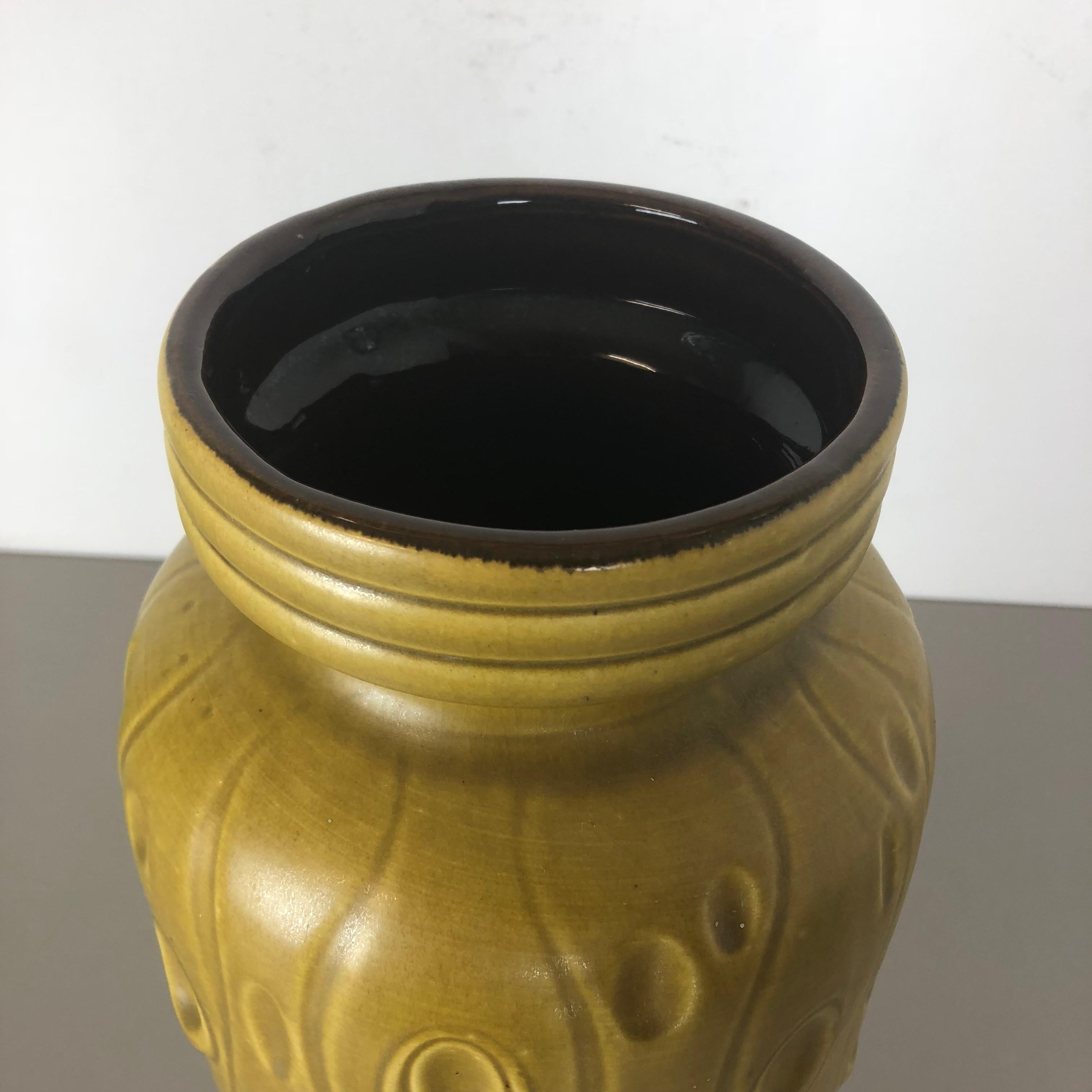 Large Pottery Super Fat Lava Multi-Color 288-51 Vase Scheurich WGP, 1970s For Sale 3