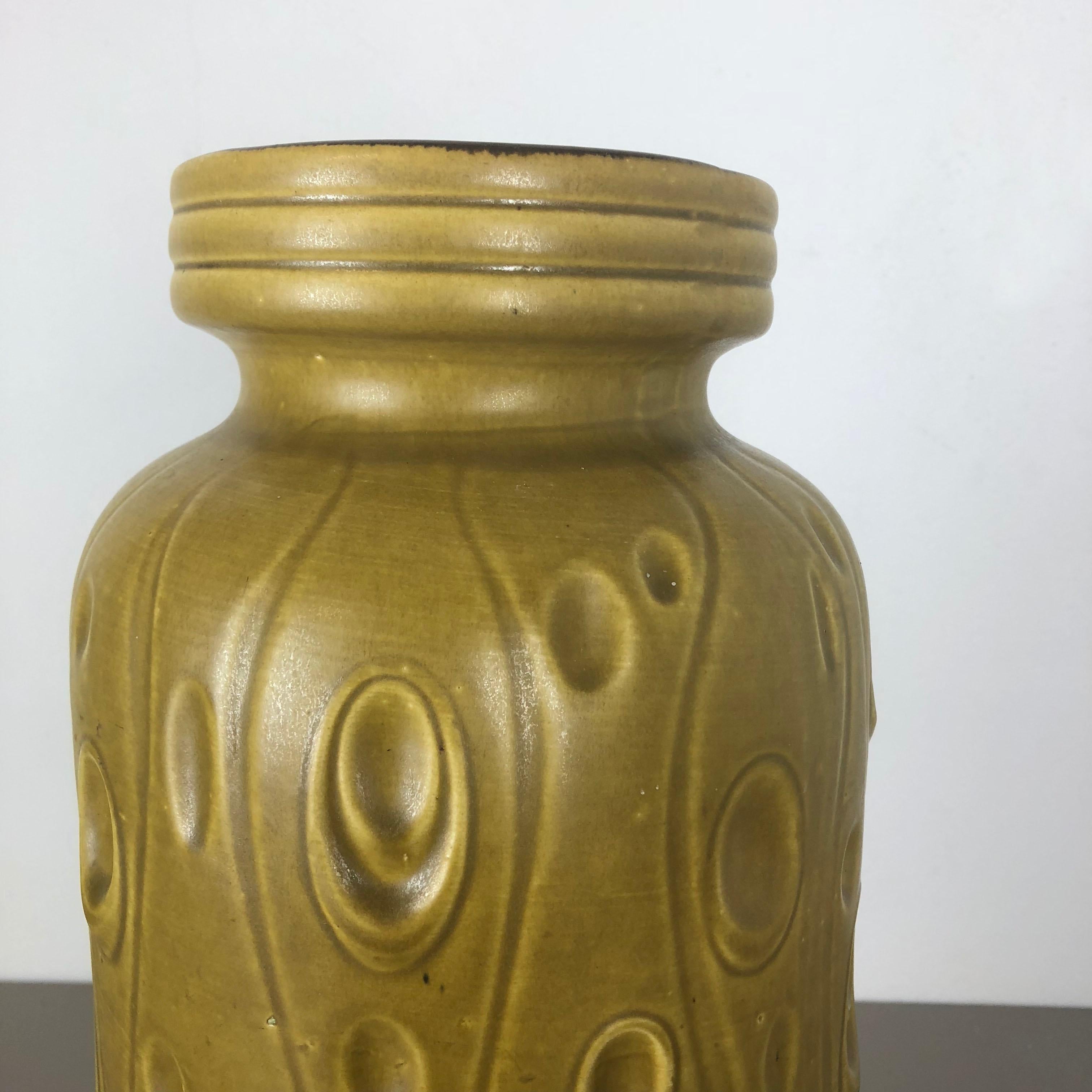 Large Pottery Super Fat Lava Multi-Color 288-51 Vase Scheurich WGP, 1970s For Sale 4