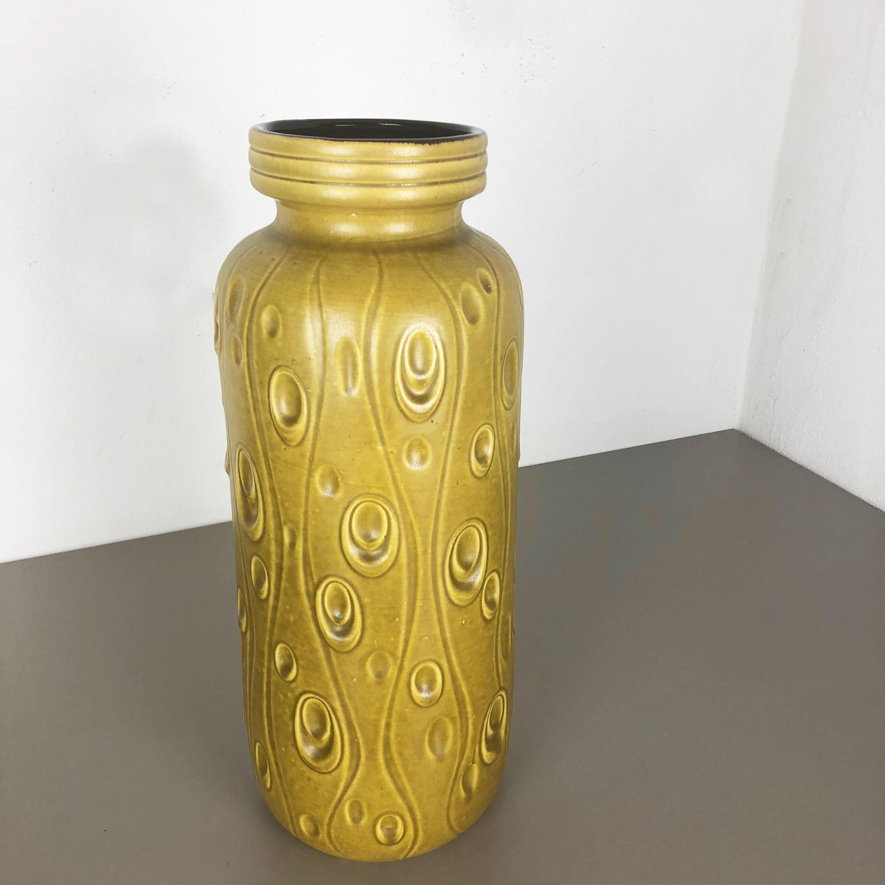 Mid-Century moderno Grande vaso in ceramica Super Fat Lava Multi-Color 288-51 Scheurich WGP, anni '70 in vendita