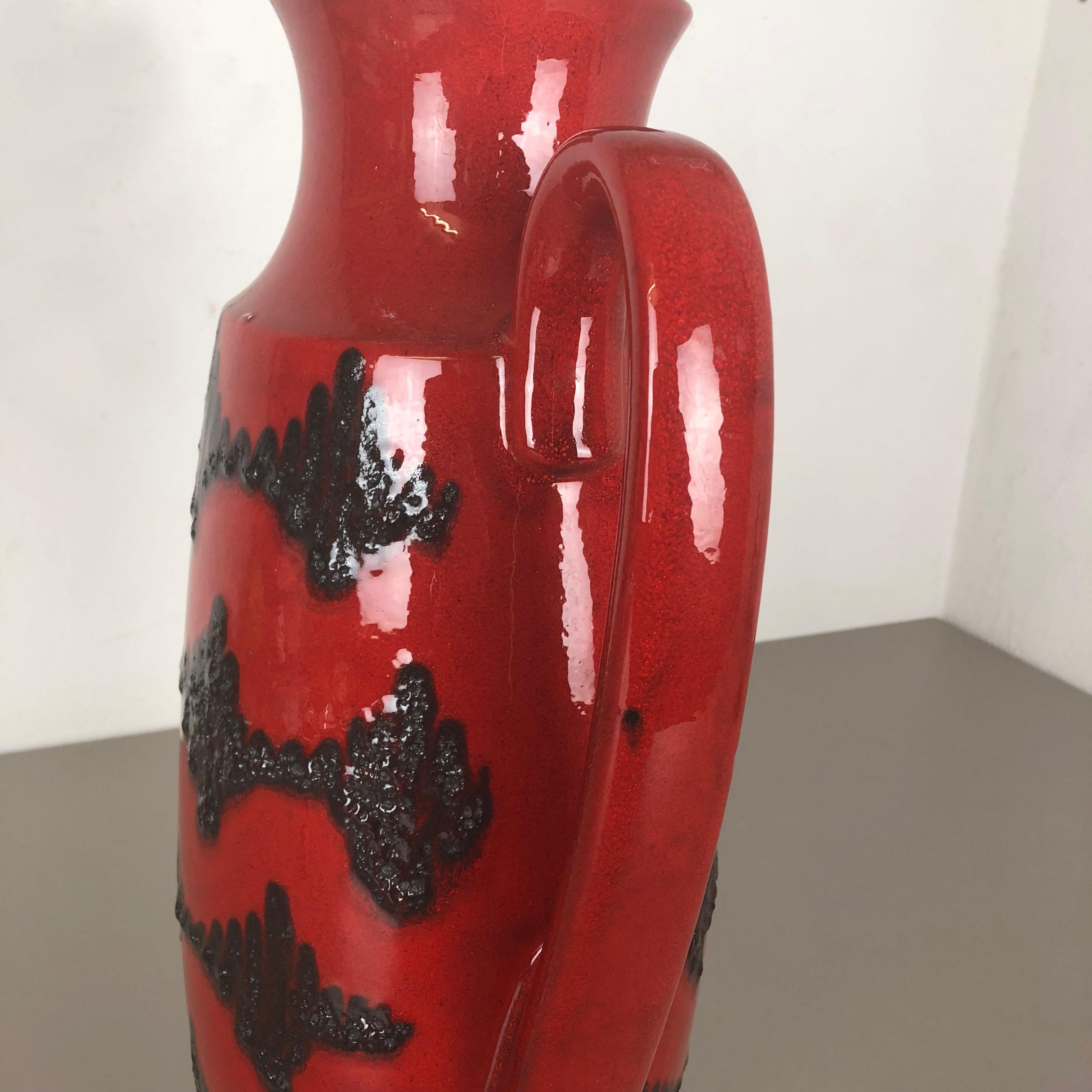 Large Pottery Super Fat Lava Multi-Color 426-47 Vase Scheurich WGP, 1970s For Sale 1