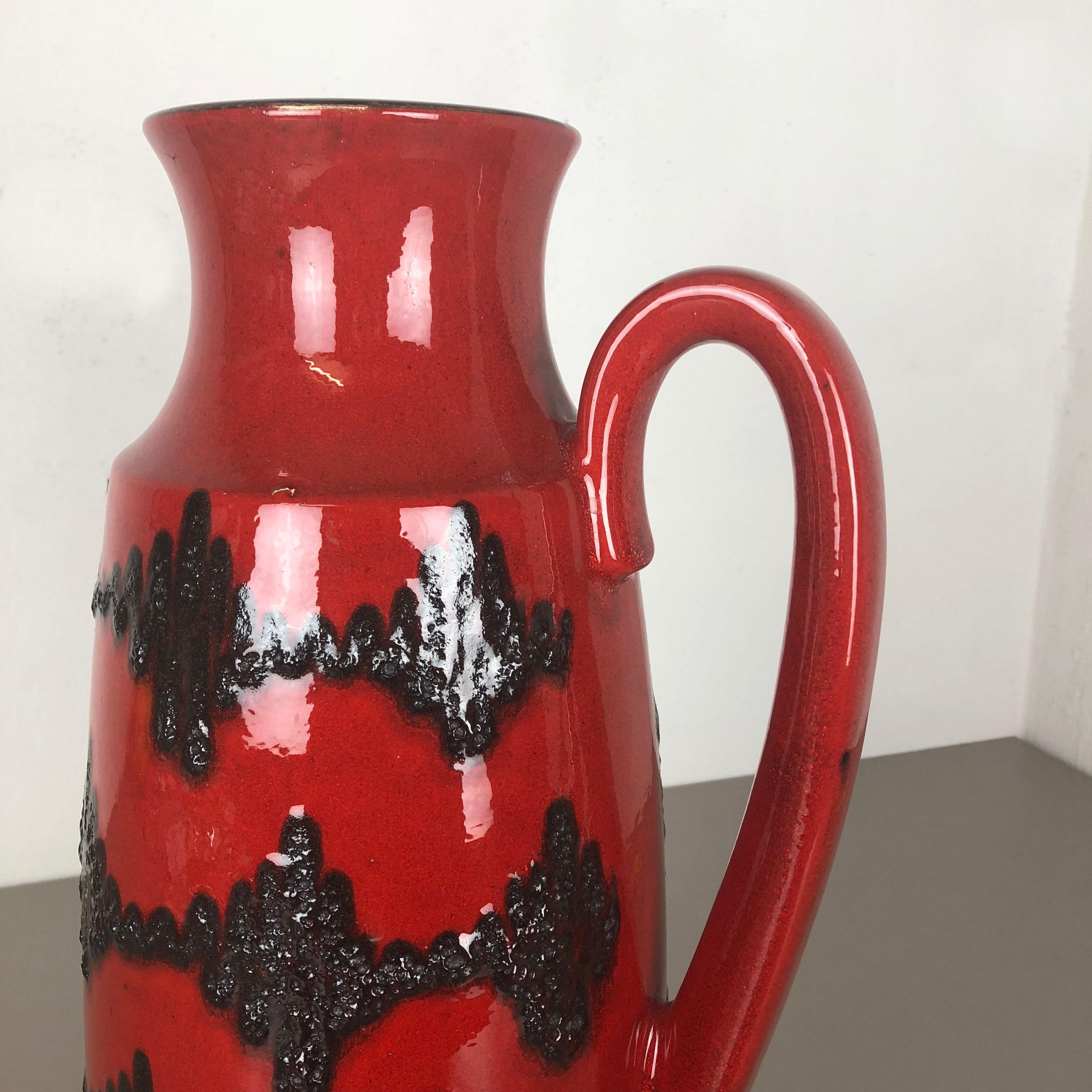Large Pottery Super Fat Lava Multi-Color 426-47 Vase Scheurich WGP, 1970s For Sale 2