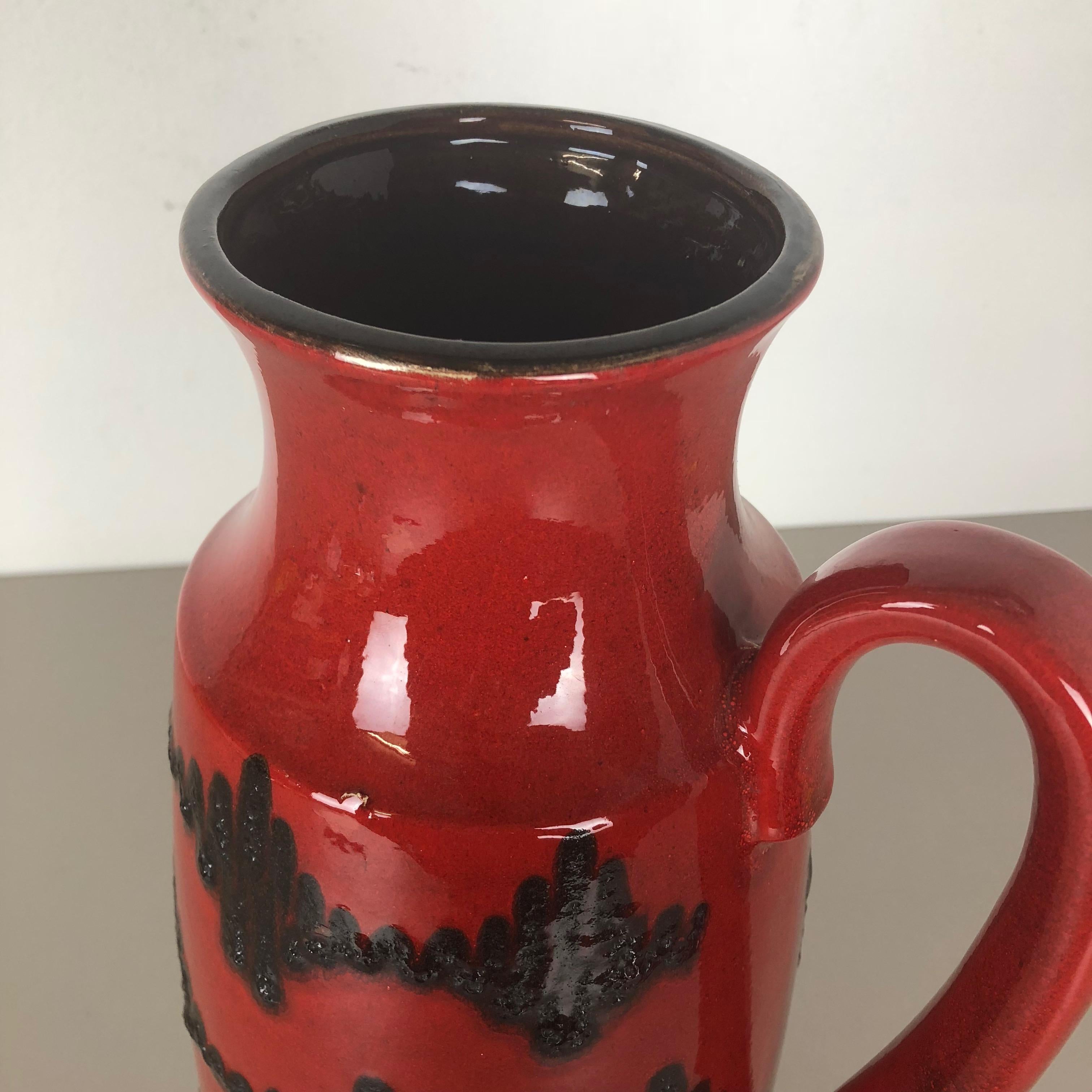 Large Pottery Super Fat Lava Multi-Color 426-47 Vase Scheurich WGP, 1970s For Sale 4