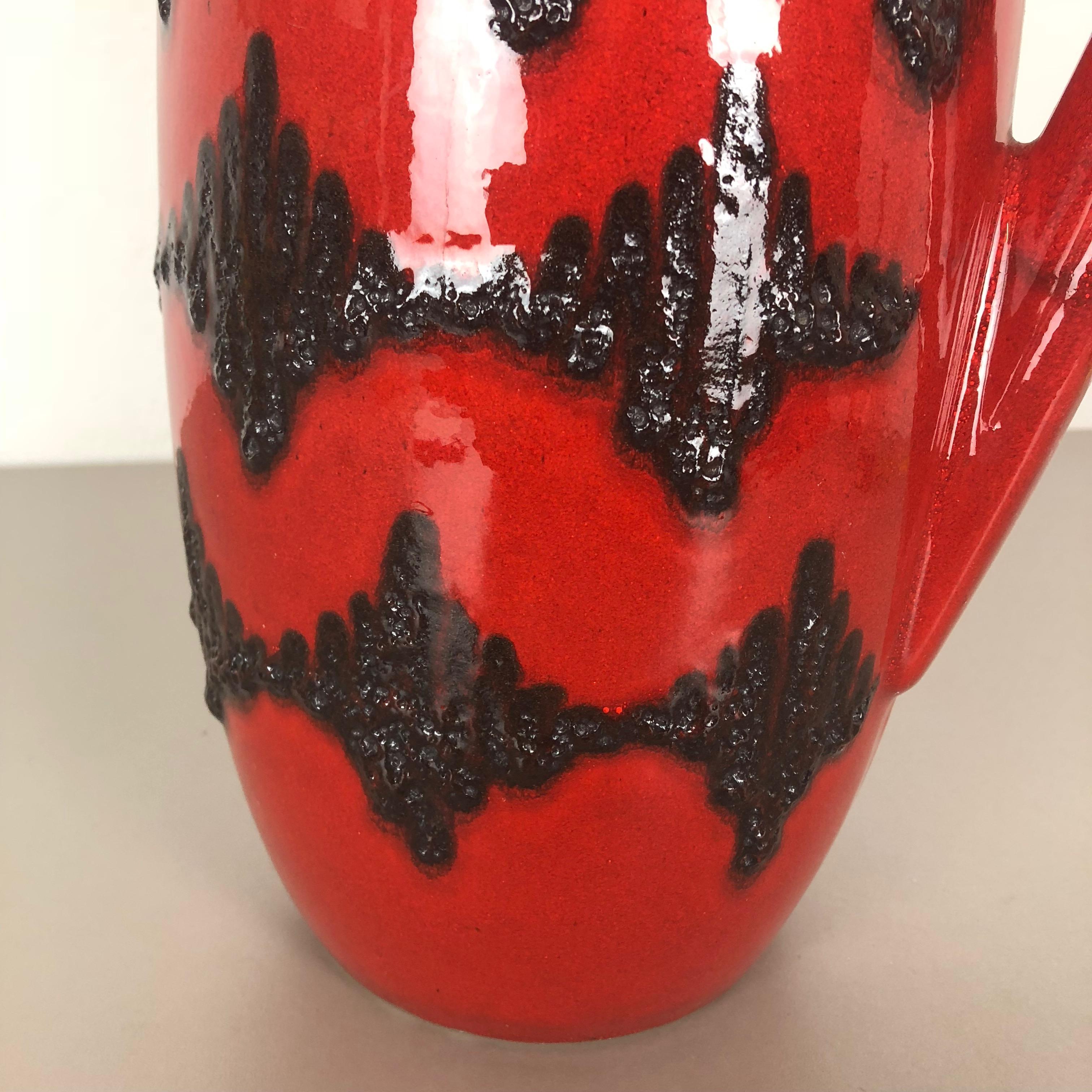 Grande vaso di ceramica Super Fat Lava Multi-Color 426-47 Scheurich WGP, anni '70 in vendita 8