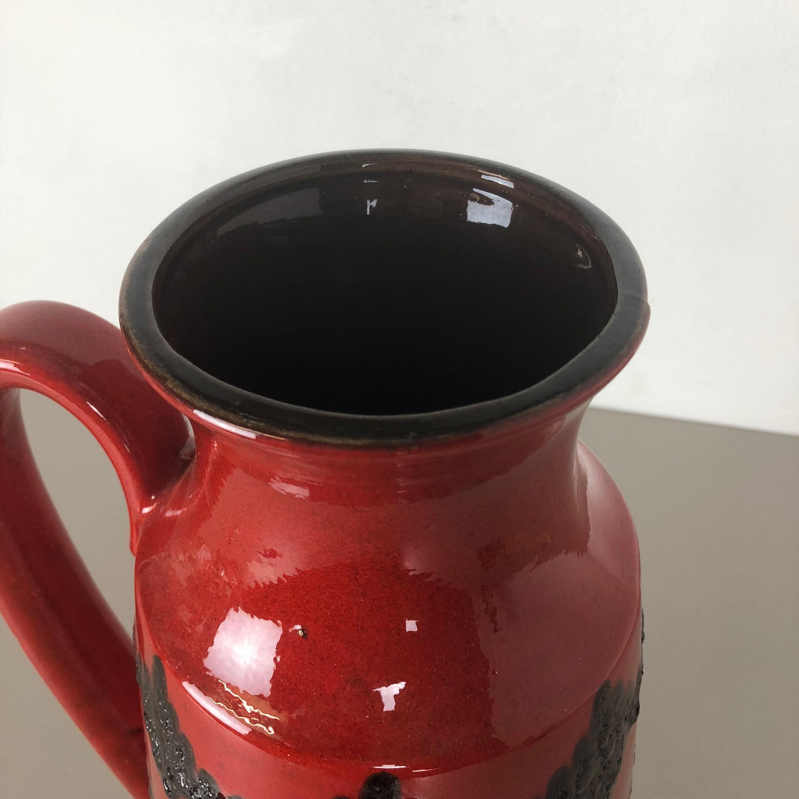 Mid-Century Modern Large Pottery Super Fat Lava Multi-Color 426-47 Vase Scheurich WGP, 1970s For Sale