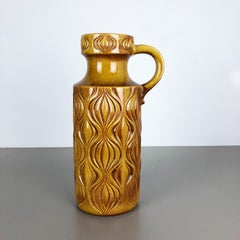 Large Pottery Super Fat Lava Multi-Color 485-45 "Onion" Vase by Scheurich, 1970s