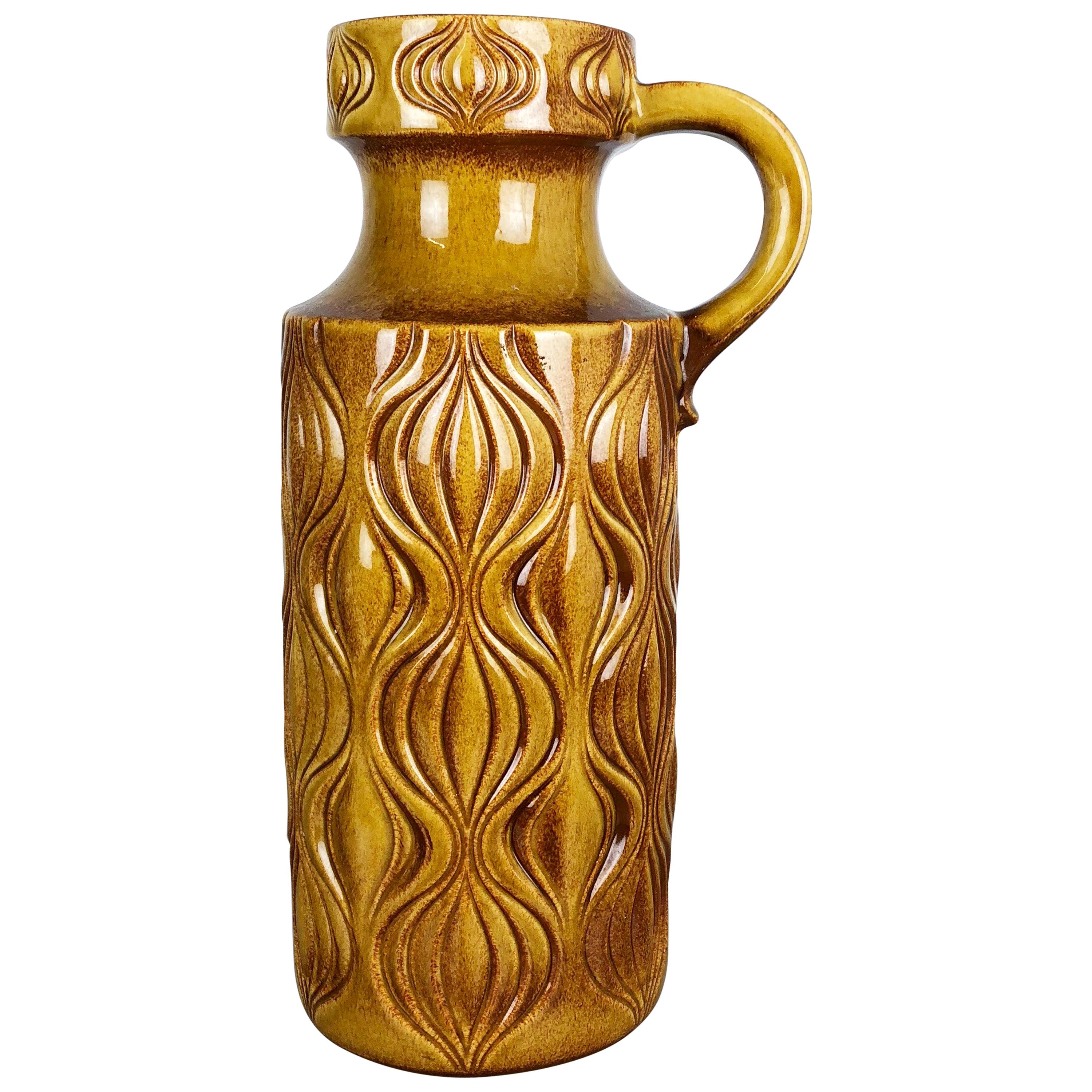 Grande vaso in ceramica Super Fat Lava Multi-Color 485-45 "Onion" di Scheurich, anni '70