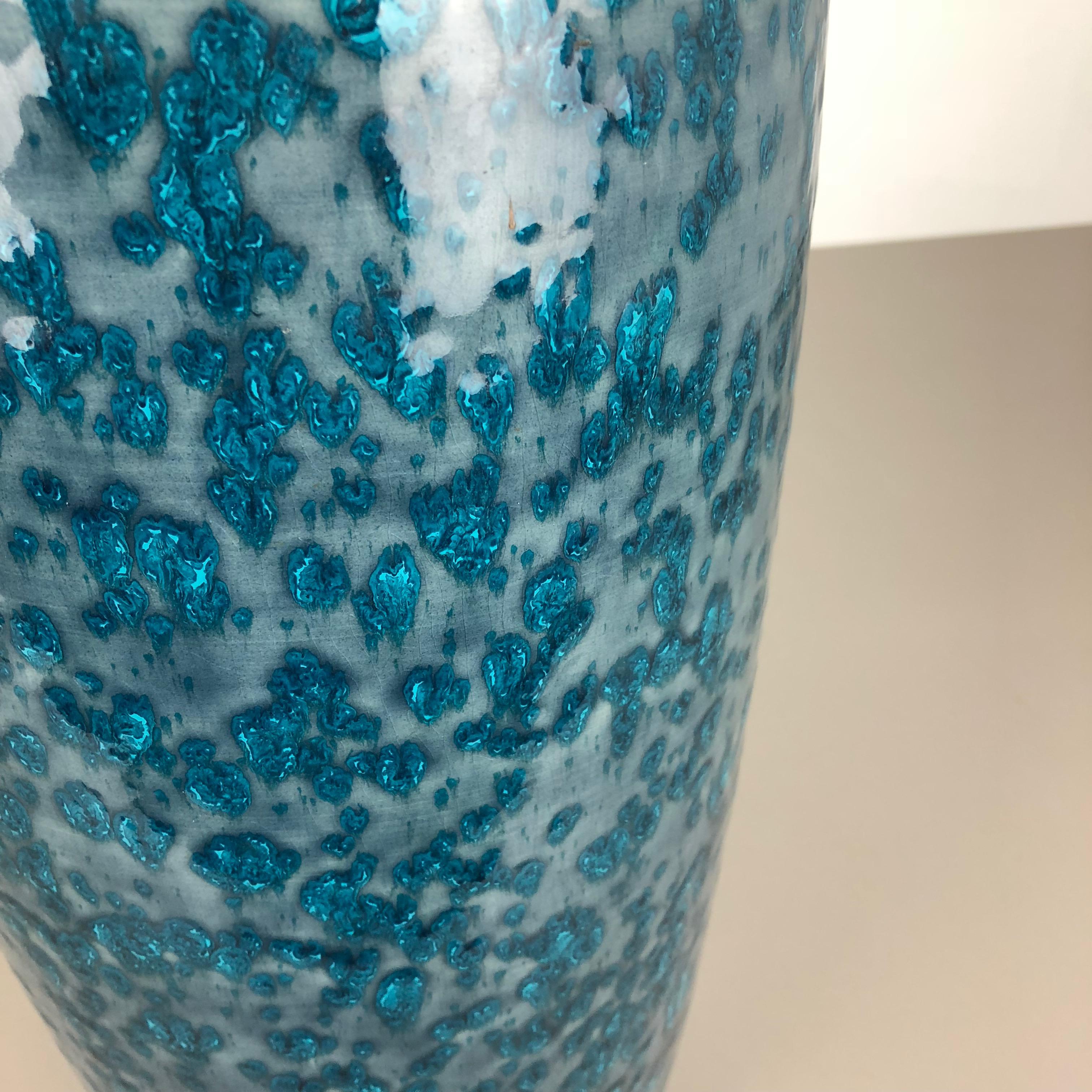 Large Pottery Super Fat Lava Multi-Color 517-45 Vase Made by Scheurich, 1970s 3