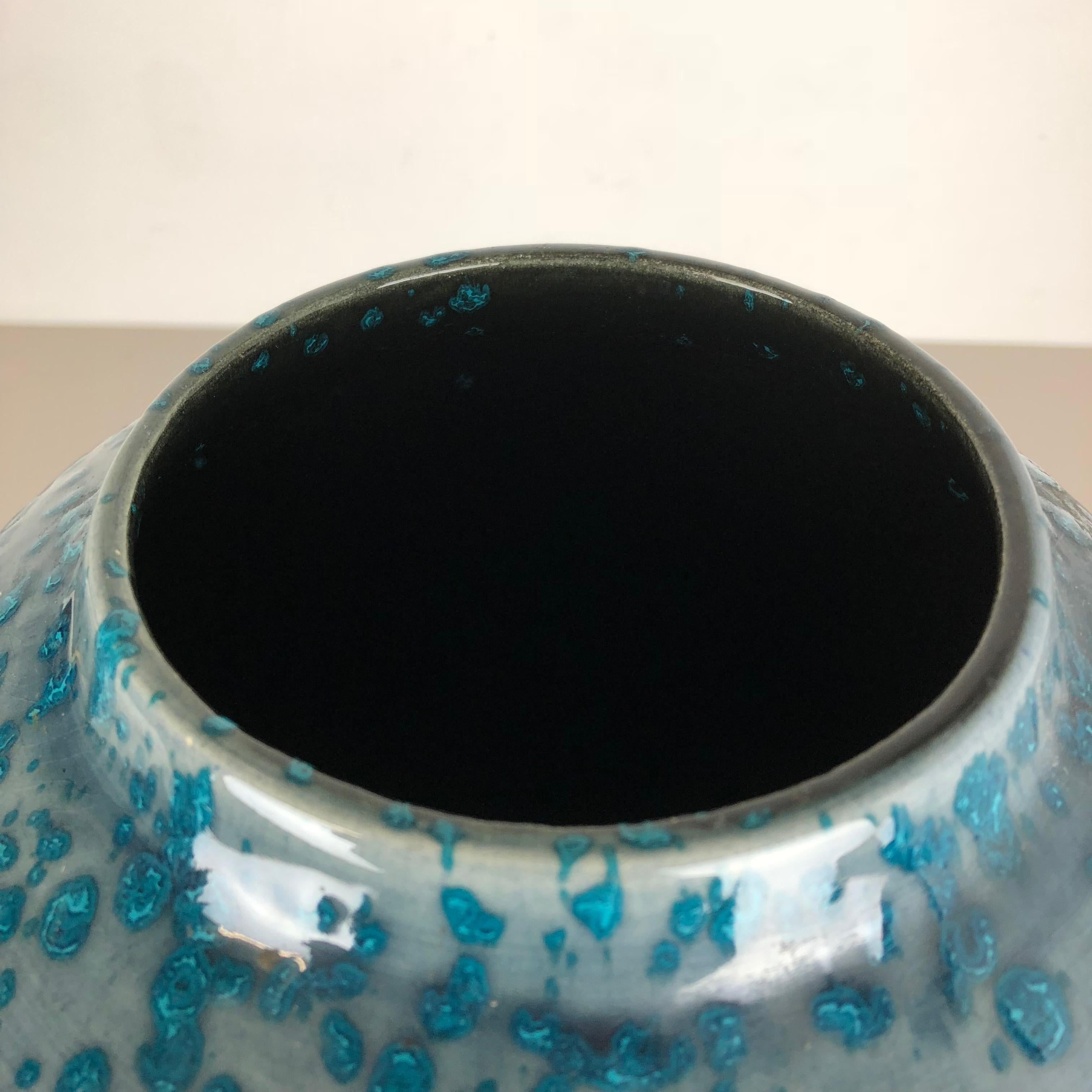 Large Pottery Super Fat Lava Multi-Color 517-45 Vase Made by Scheurich, 1970s For Sale 3
