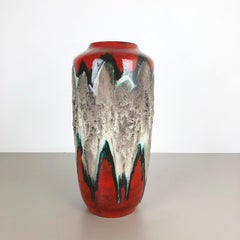 Large Pottery super Fat Lava Multi-Color 517-45 Vase Made by Scheurich, 1970s