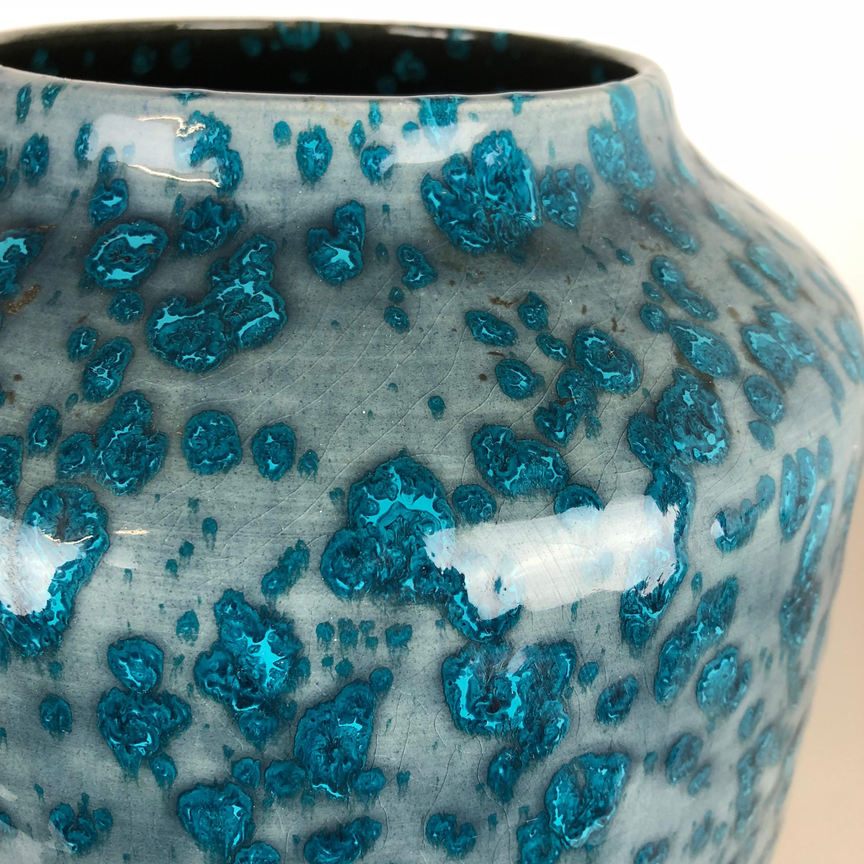 Large Pottery Super Fat Lava Multi-Color 517-45 Vase Made by Scheurich, 1970s 2