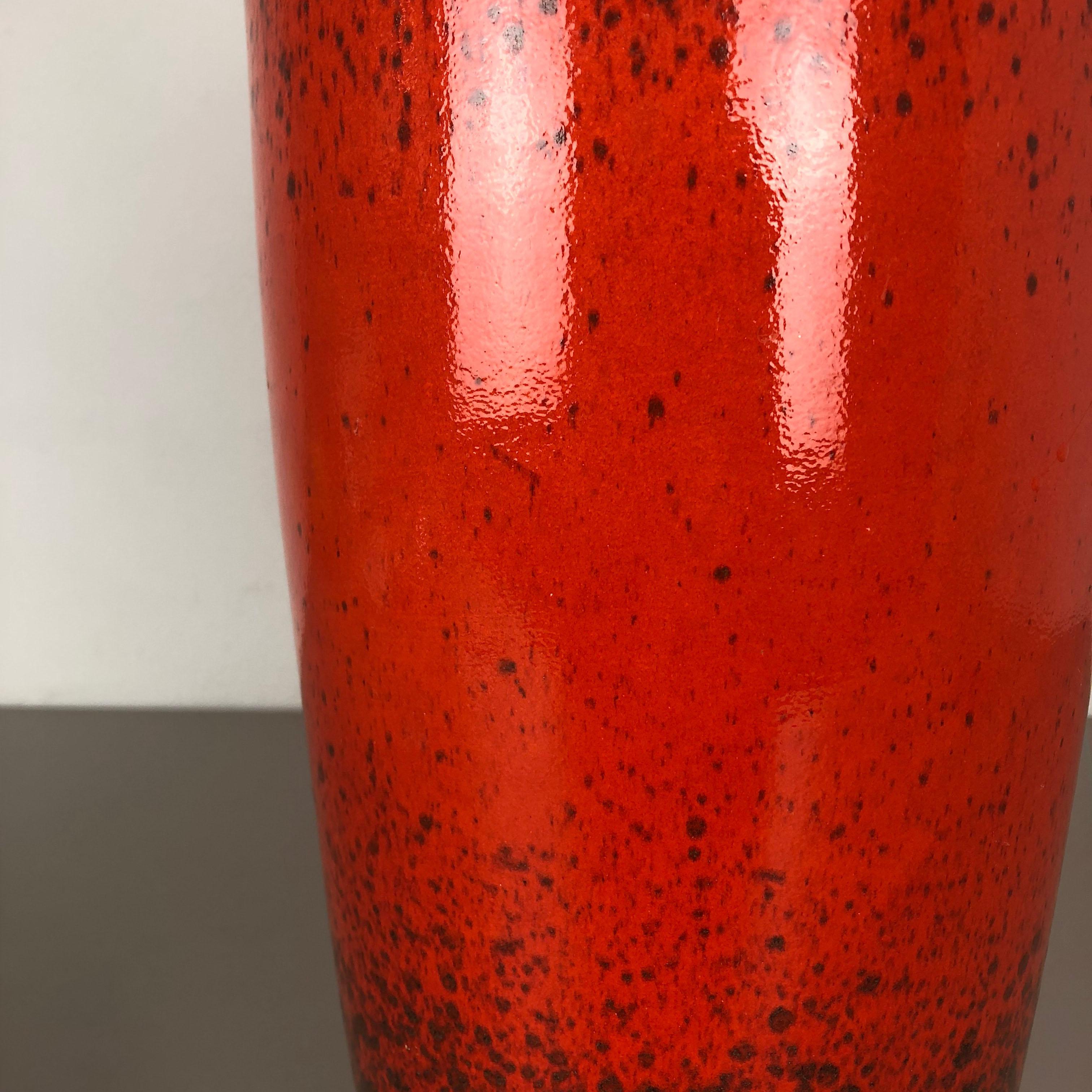 Large Pottery Super Fat Lava Multi-Color 517-45 Vase Scheurich WGP, 1970s For Sale 4