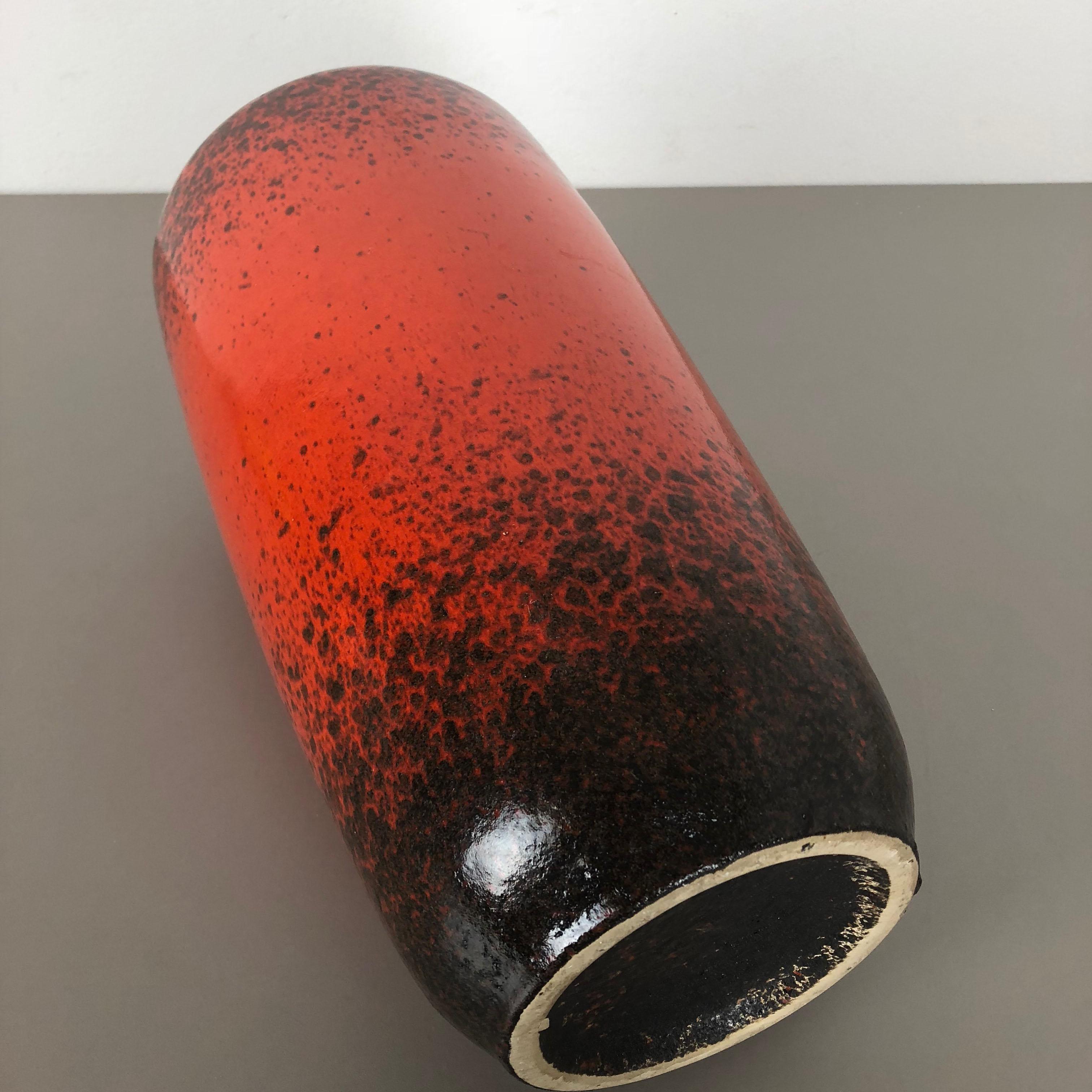 Large Pottery Super Fat Lava Multi-Color 517-45 Vase Scheurich WGP, 1970s For Sale 8