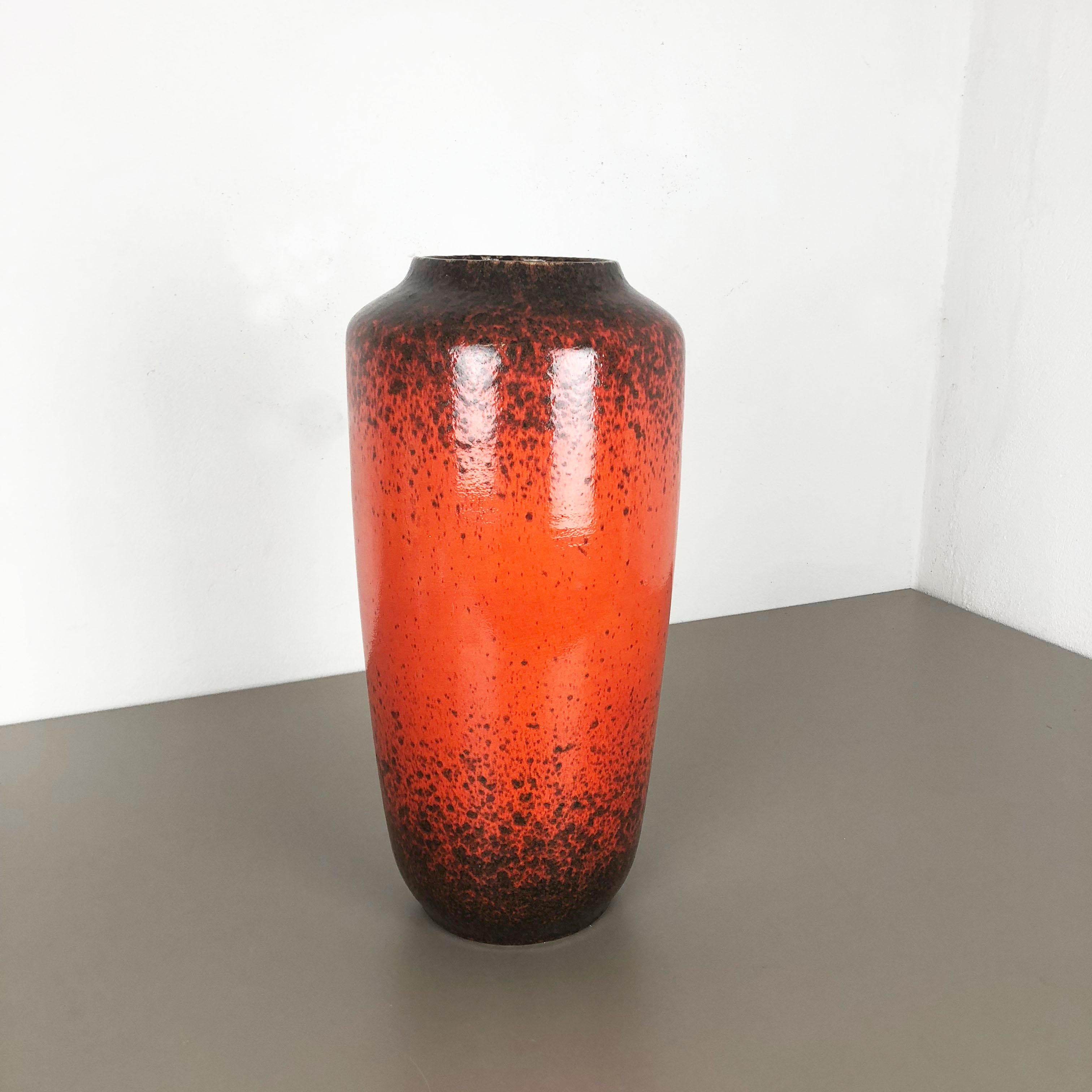 Article:

Fat lava art vase extra large version


Model: 517-45


Producer:

Scheurich, Germany



Decade:

1970s




This original vintage vase was produced in the 1970s in Germany. It is made of ceramic pottery in fat lava