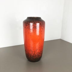 Grand vase en poterie Super Fat Lava Multi-Color 517-45 de Scheurich WGP, 1970