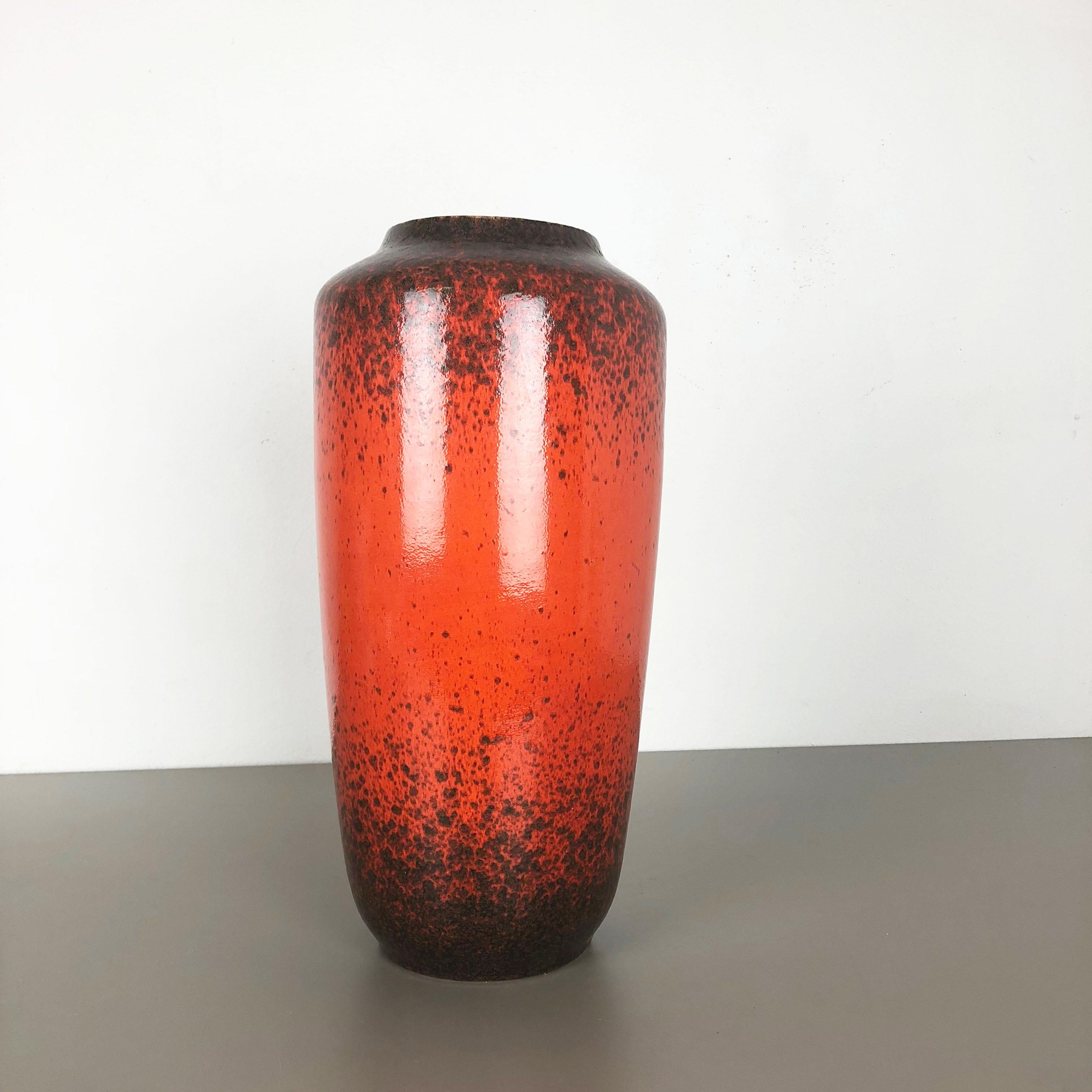 Große große Keramik-Vase Super Fat Lava Multi-Color 517-45 Scheurich WGP, 1970er Jahre (Moderne der Mitte des Jahrhunderts) im Angebot
