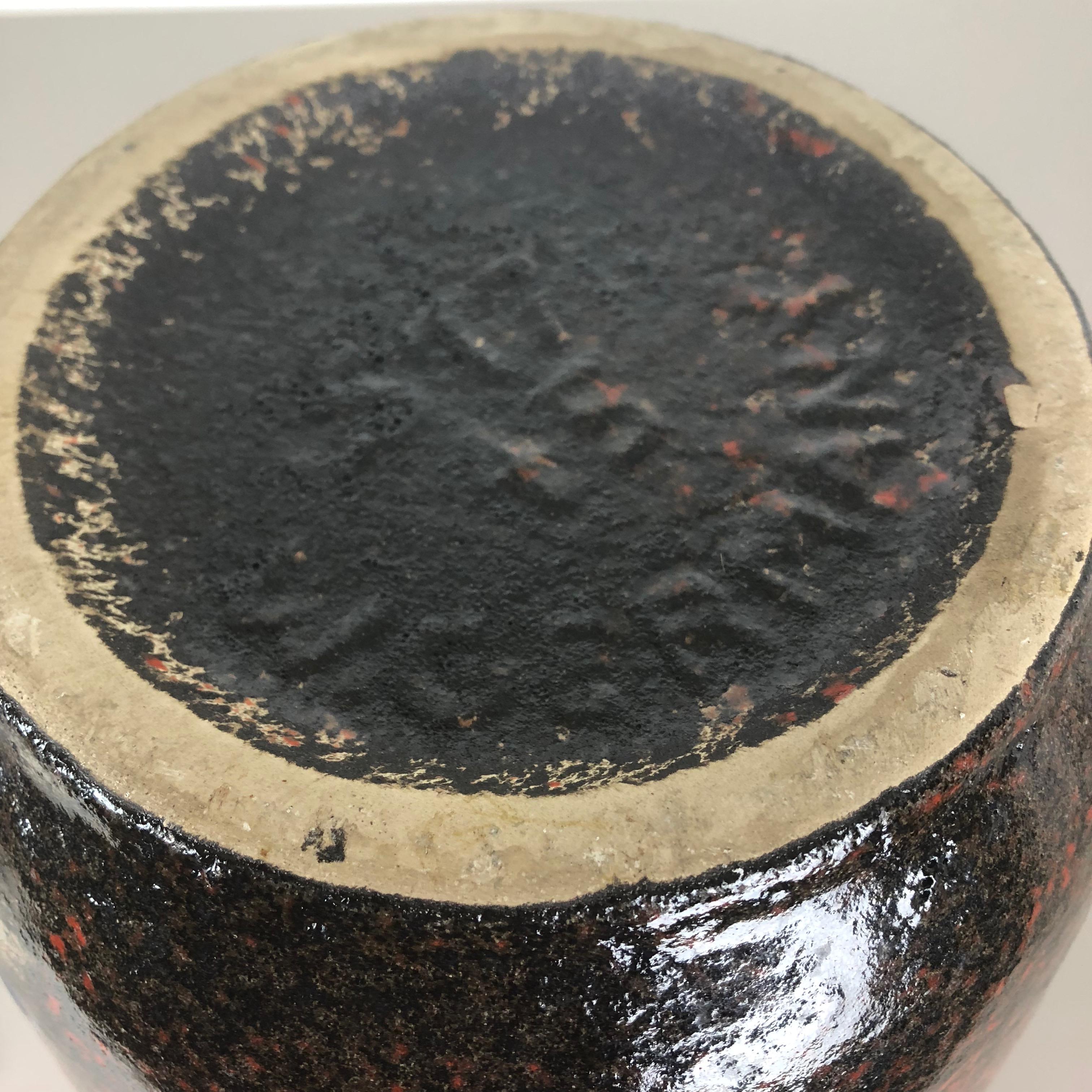 Tedesco Grande vaso in ceramica Super Fat Lava Multi-Color 517-45 Scheurich WGP, anni '70 in vendita