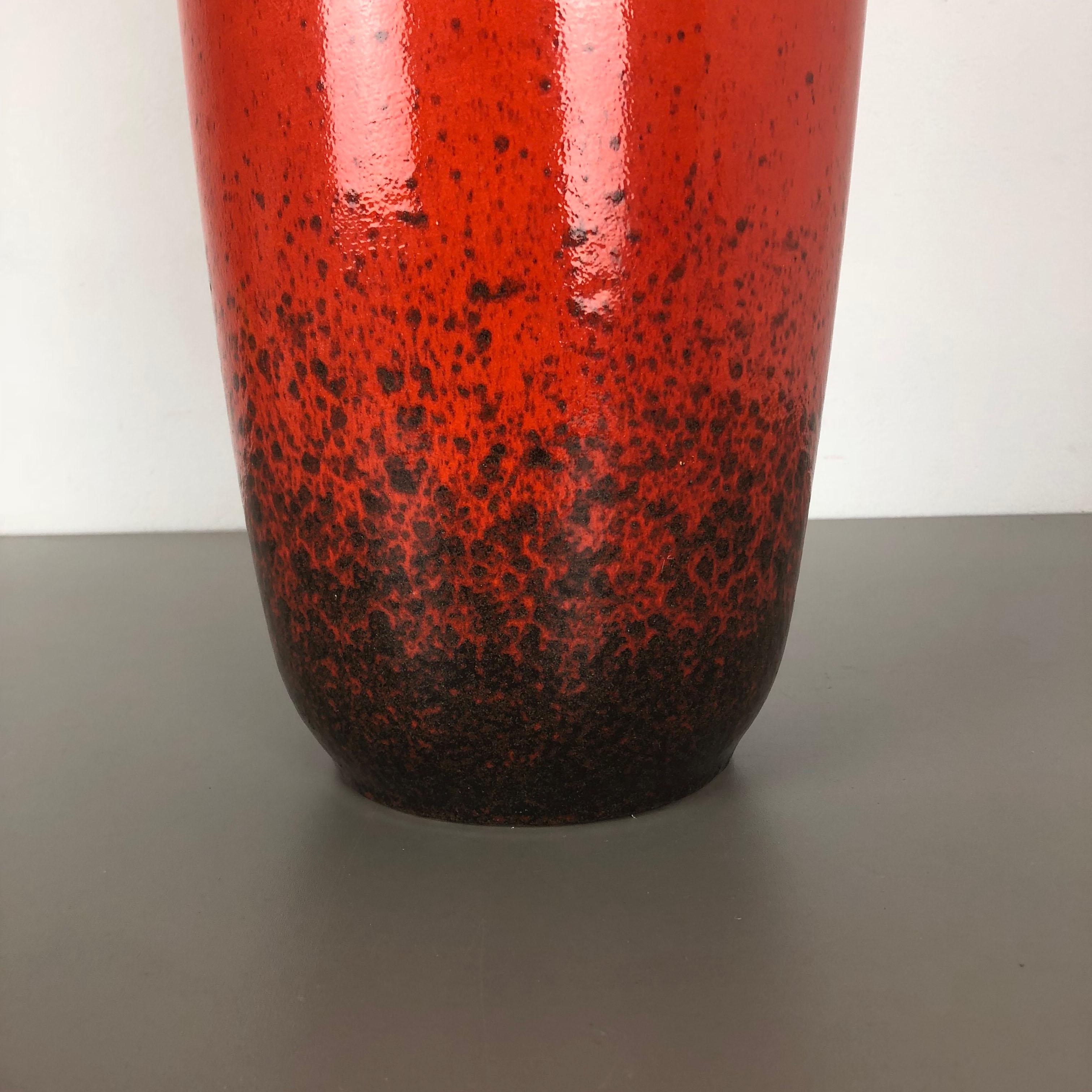 Large Pottery Super Fat Lava Multi-Color 517-45 Vase Scheurich WGP, 1970s In Good Condition For Sale In Kirchlengern, DE